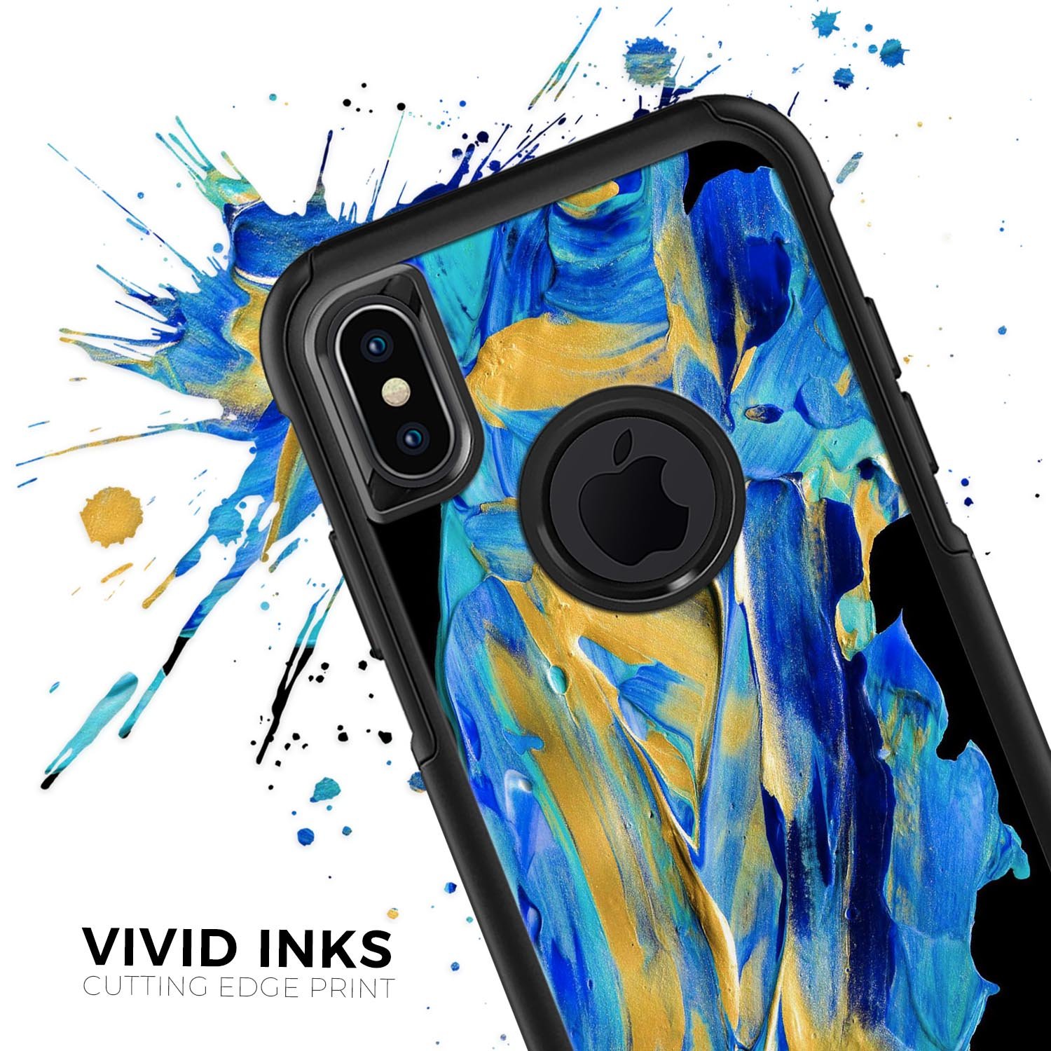 Liquid Abstract Paint V65 Skin Kit designed for iPhone OtterBox cases, featuring vibrant abstract design and ultra-thin protection.