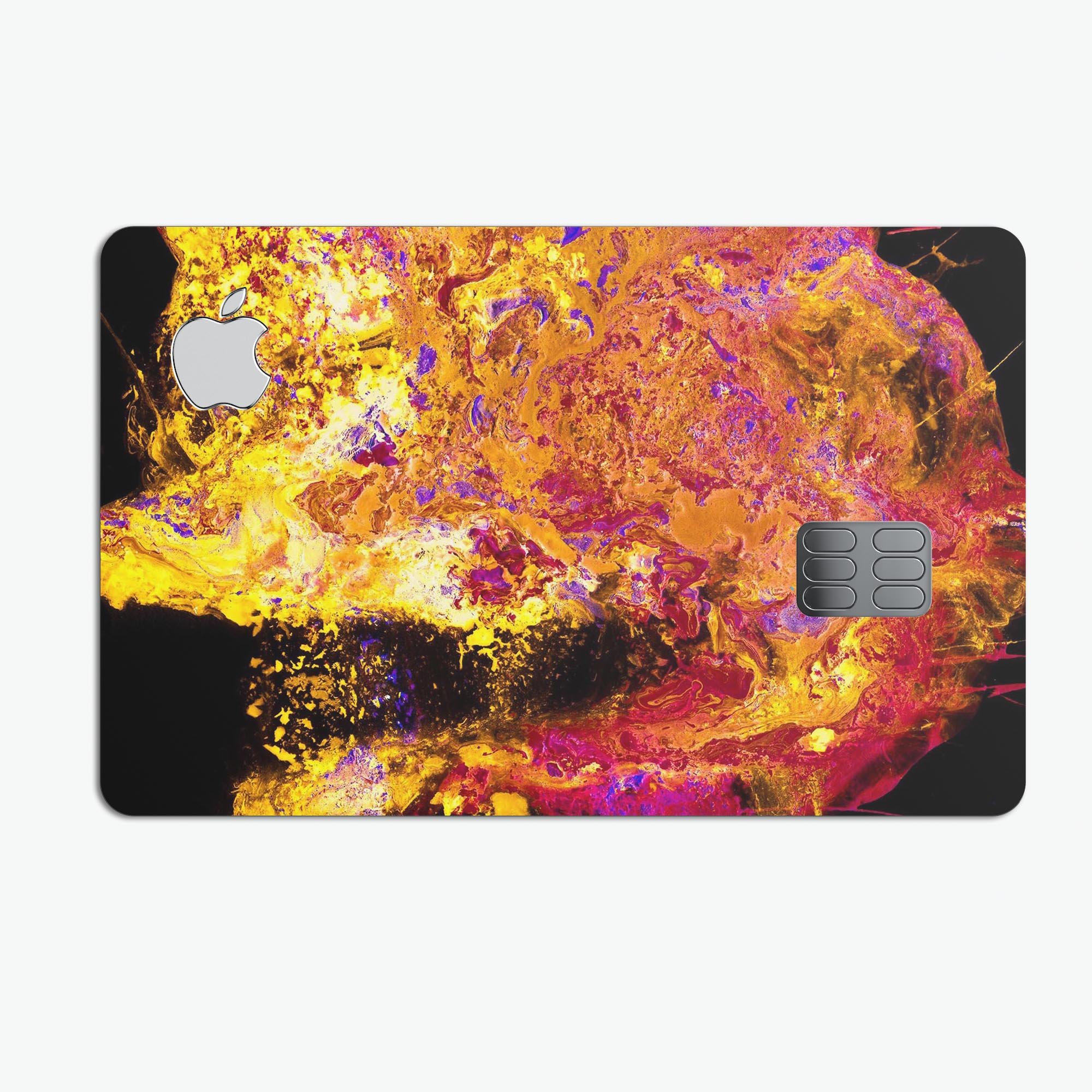 Liquid Abstract Paint V7 skin kit for Apple Card, showcasing premium vinyl design and protective features.