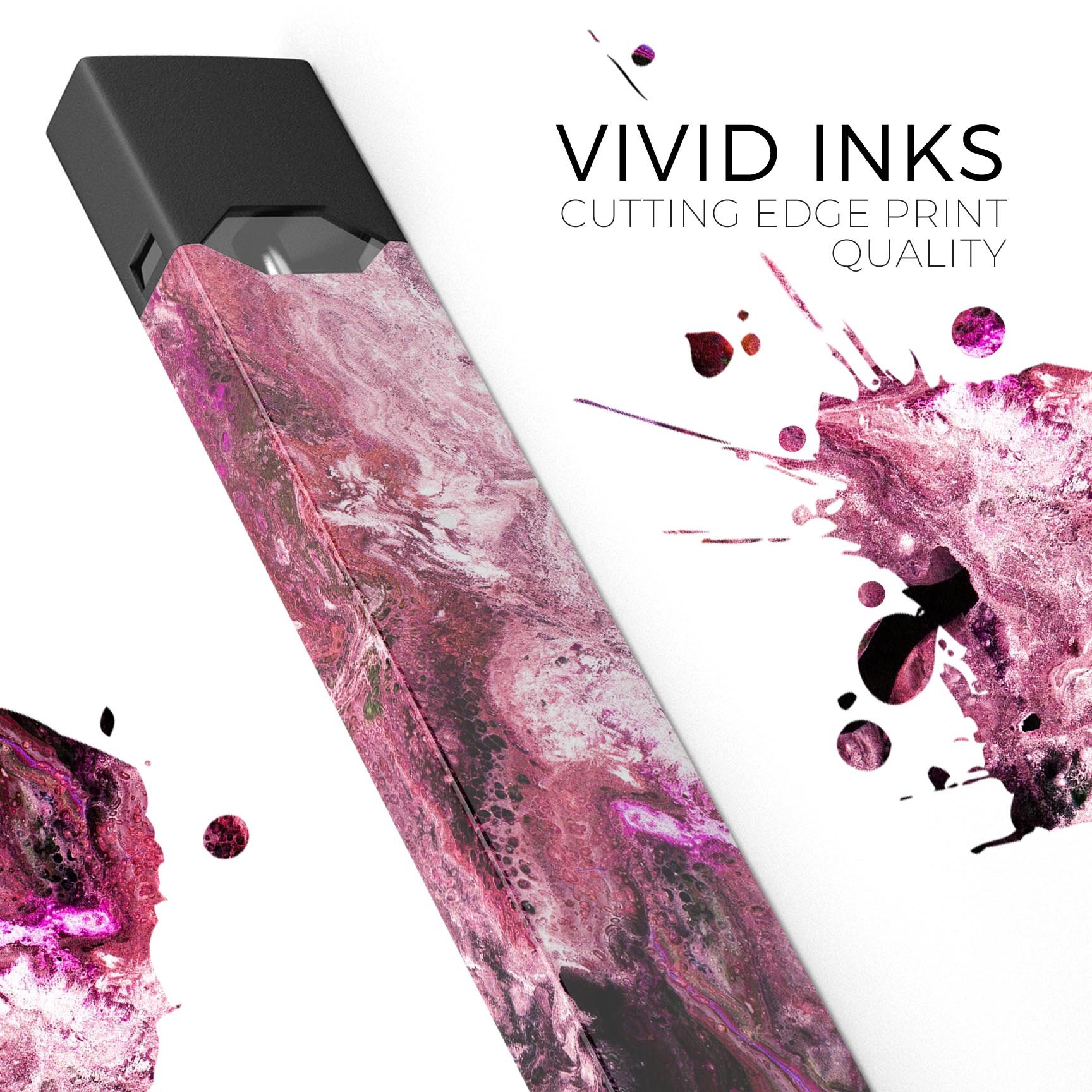 Liquid Abstract Paint V70 skin-wrap sticker designed for JUUL vaping device, showcasing vibrant colors and a sleek finish.