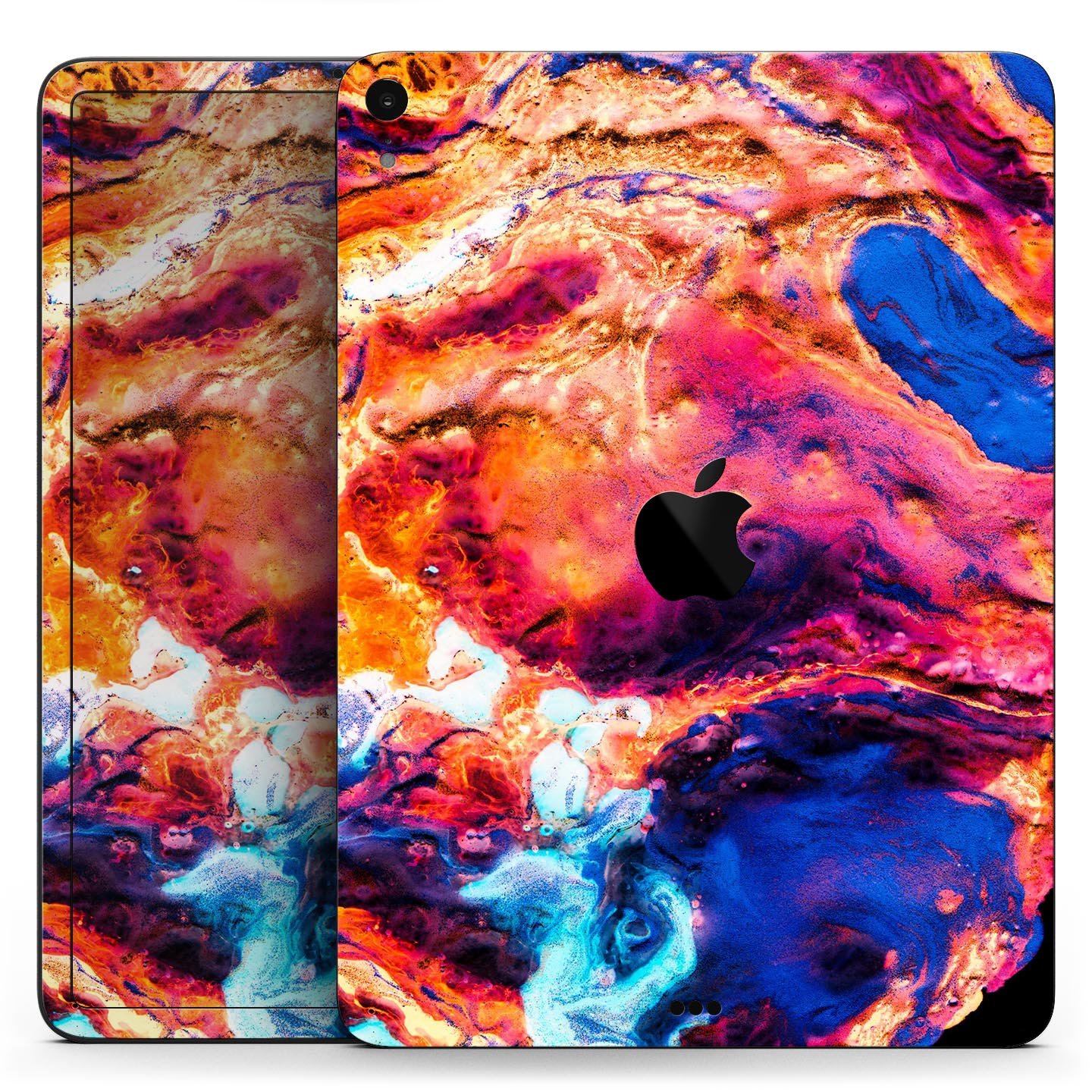 Liquid Abstract Paint V72 skin decal for Apple iPad, showcasing vibrant abstract design and premium 3M material.