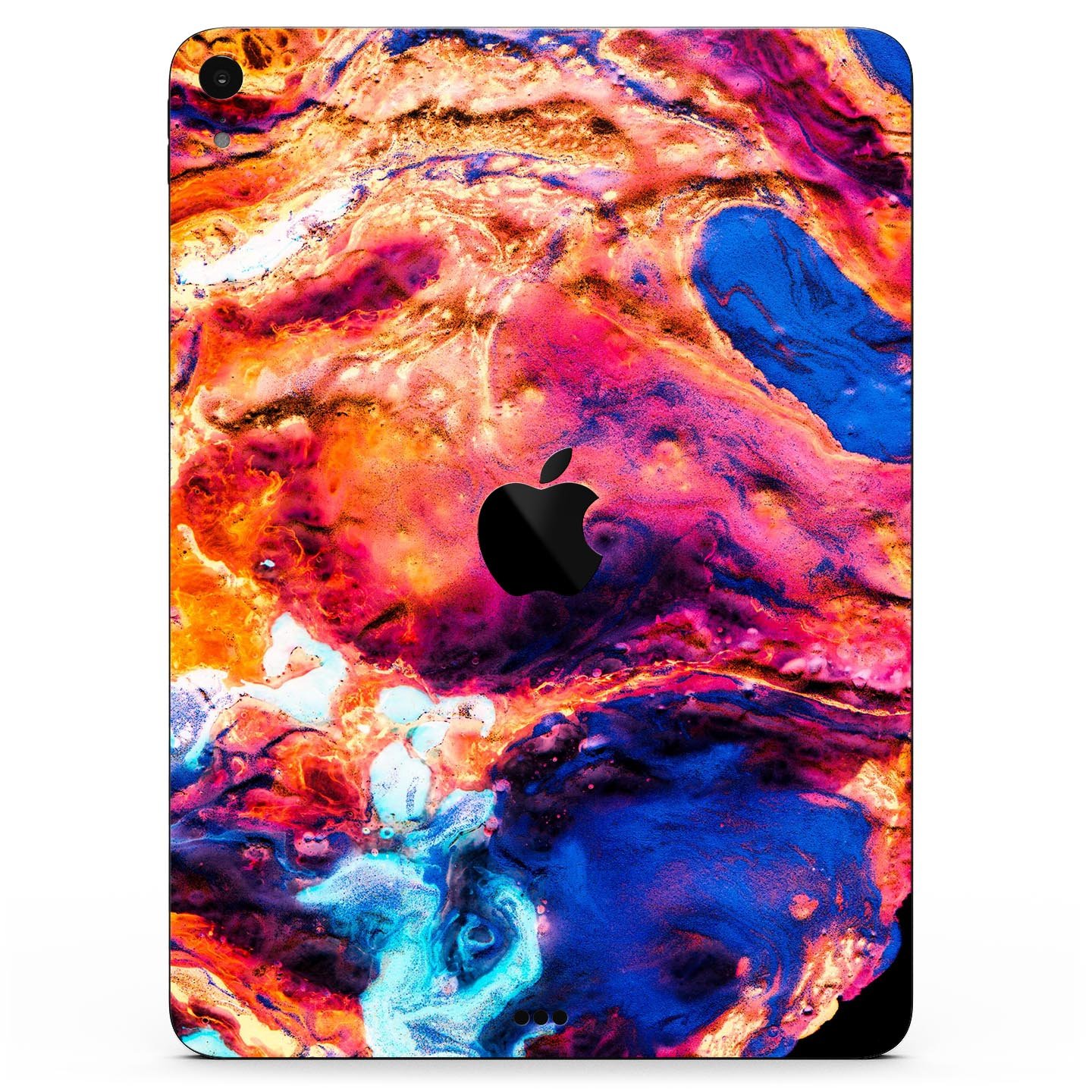 Liquid Abstract Paint V72 skin decal for Apple iPad, showcasing vibrant abstract design and premium 3M material.