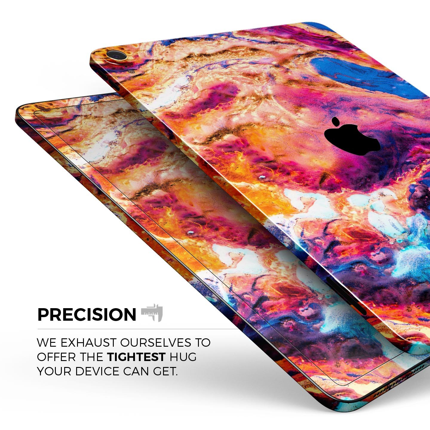 Liquid Abstract Paint V72 skin decal for Apple iPad, showcasing vibrant abstract design and premium 3M material.