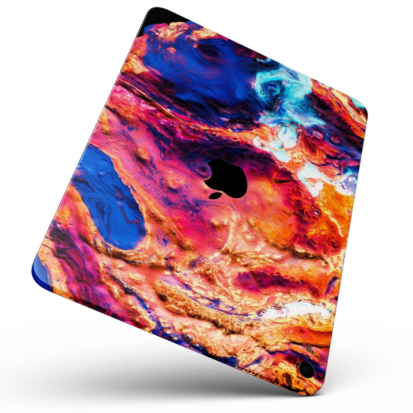 Liquid Abstract Paint V72 skin decal for Apple iPad, showcasing vibrant abstract design and premium 3M material.
