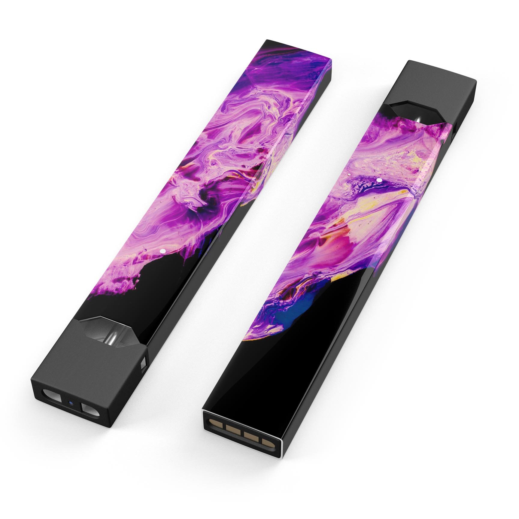 Liquid Abstract Paint V76 skin-wrap sticker designed for JUUL vaping device, showcasing vibrant colors and a unique abstract design.