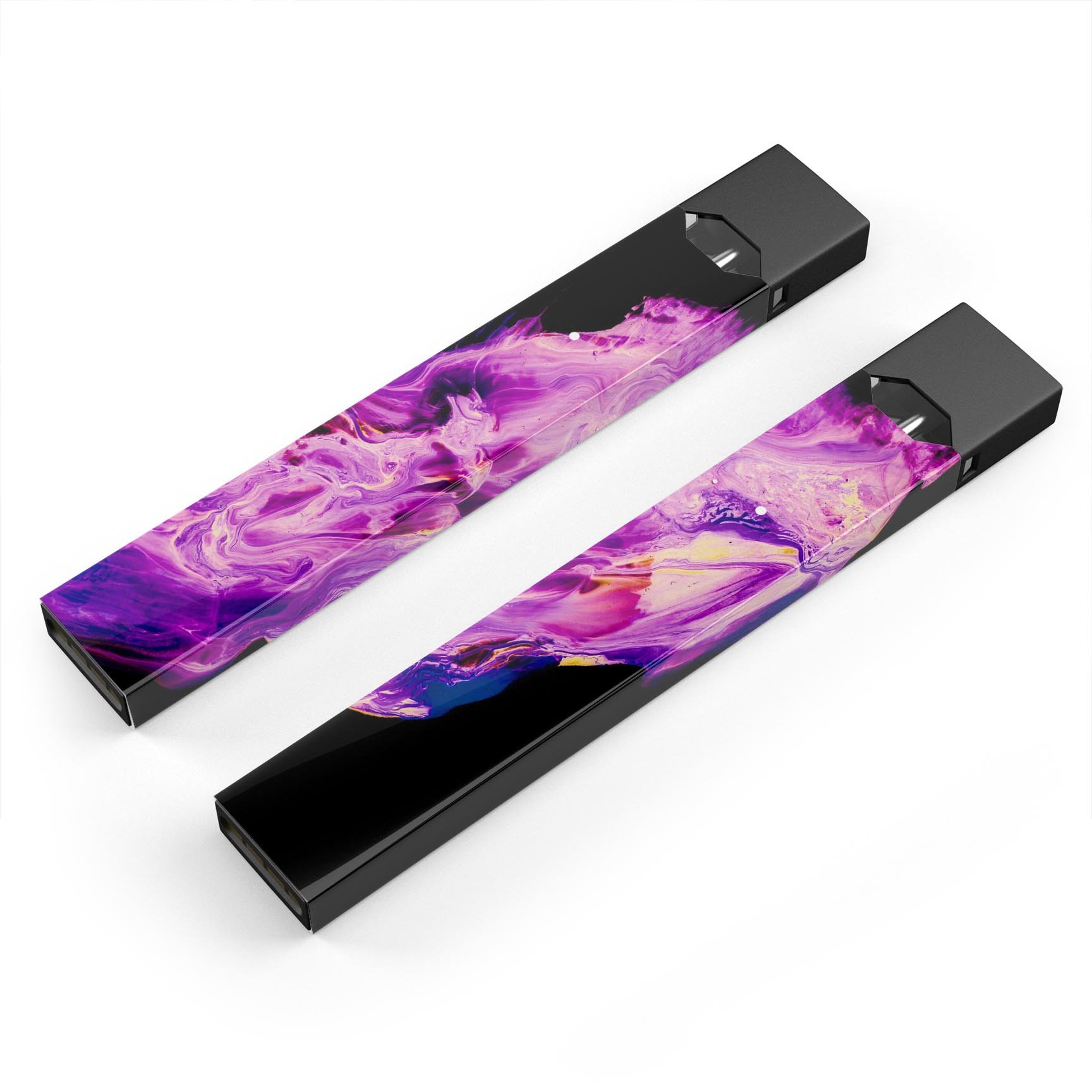 Liquid Abstract Paint V76 skin-wrap sticker designed for JUUL vaping device, showcasing vibrant colors and a unique abstract design.
