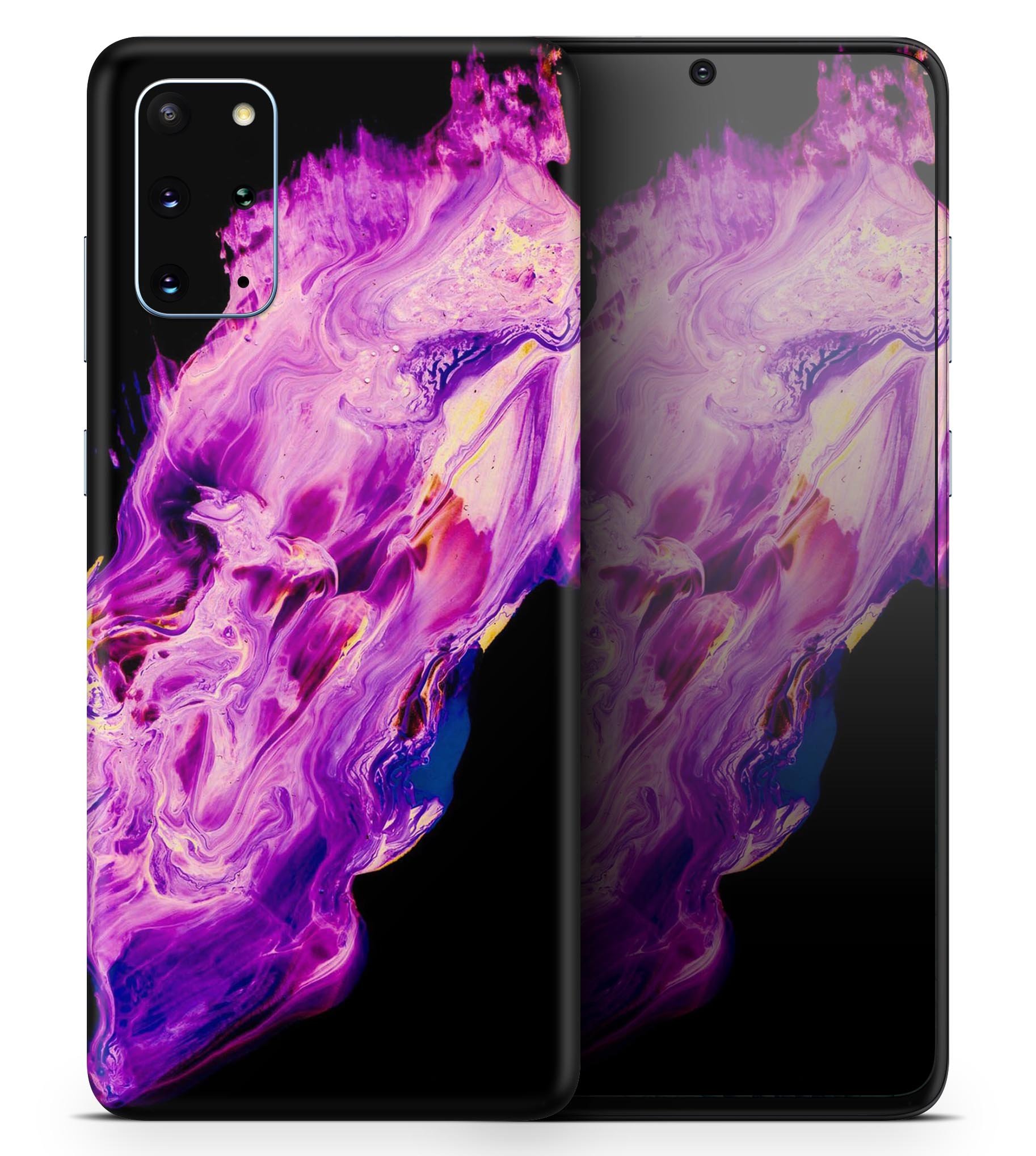 Liquid Abstract Paint V76 skin for Samsung Galaxy S-Series, showcasing vibrant abstract design and premium vinyl material.