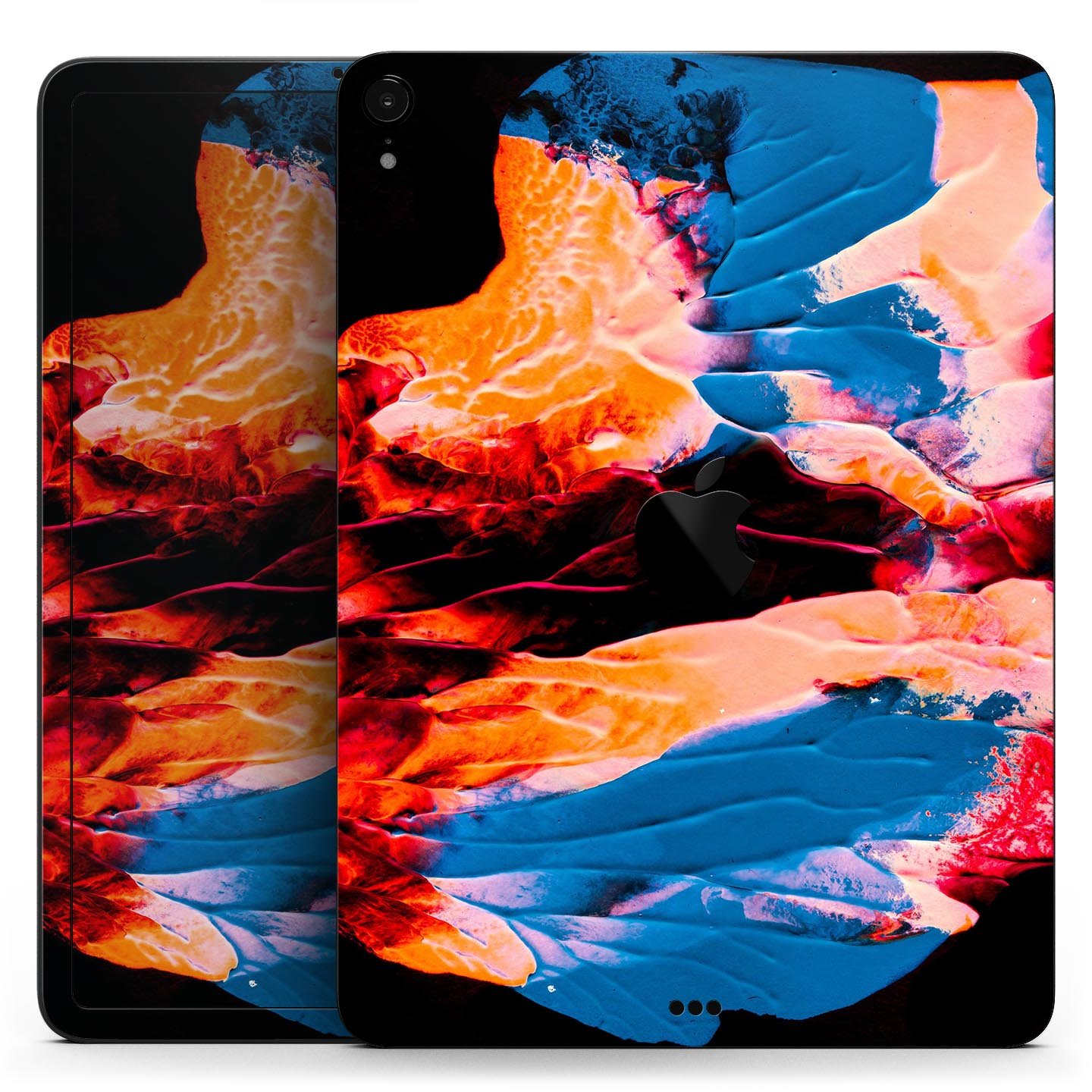 Liquid Abstract Paint V8 skin decal for Apple iPad Pro, showcasing vibrant colors and premium 3M material for protection.