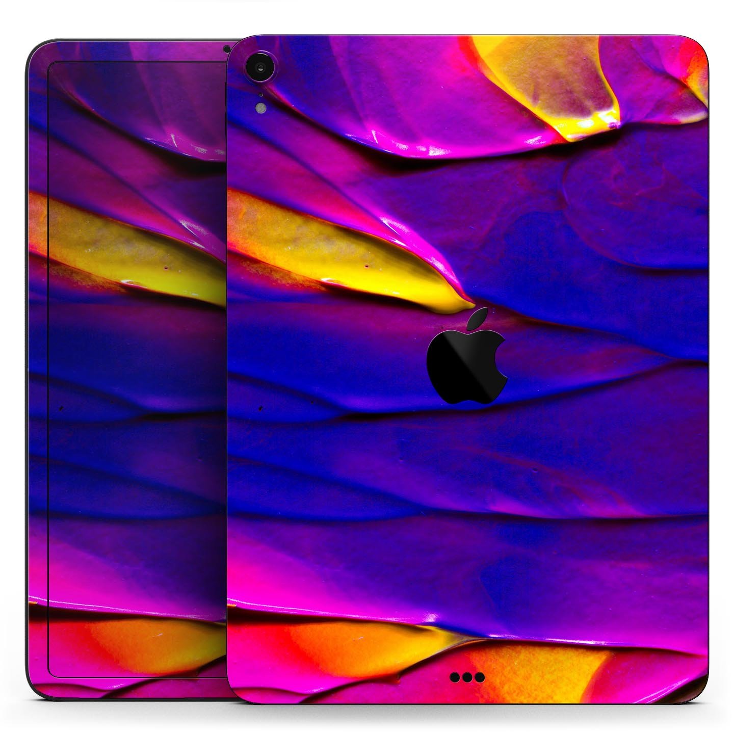 Liquid Abstract Paint V9 skin decal for Apple iPad Pro, showcasing vibrant colors and a sleek design.