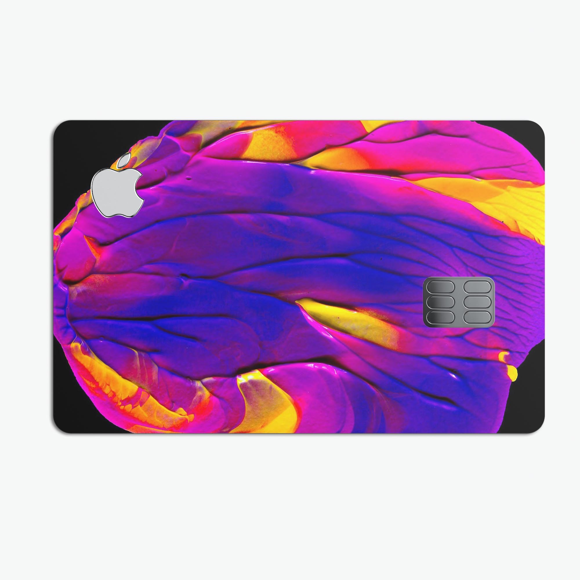 Liquid Abstract Paint V9 skin for Apple Card, showcasing premium vinyl design with bubble-free installation and glossy finish.