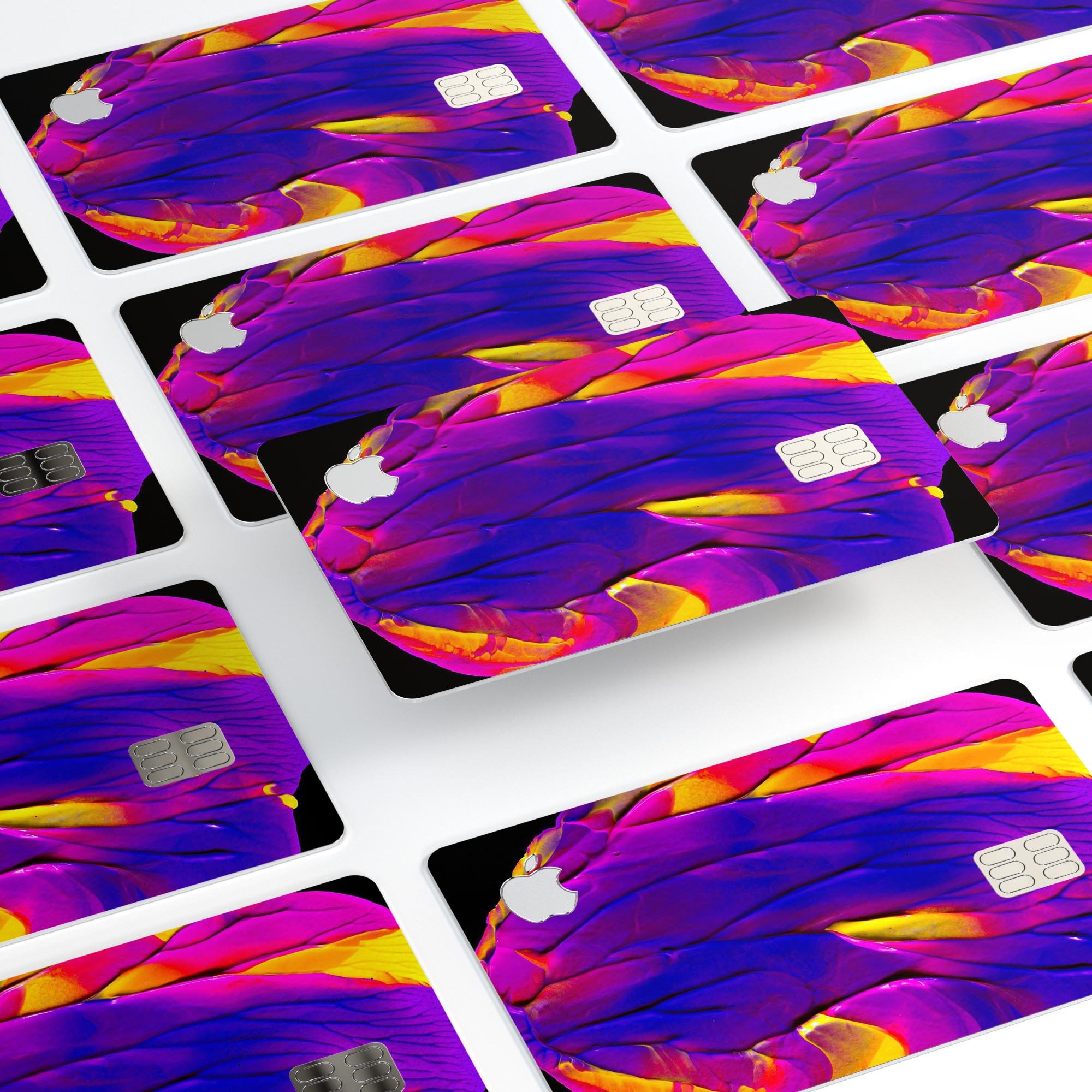 Liquid Abstract Paint V9 skin for Apple Card, showcasing premium vinyl design with bubble-free installation and glossy finish.