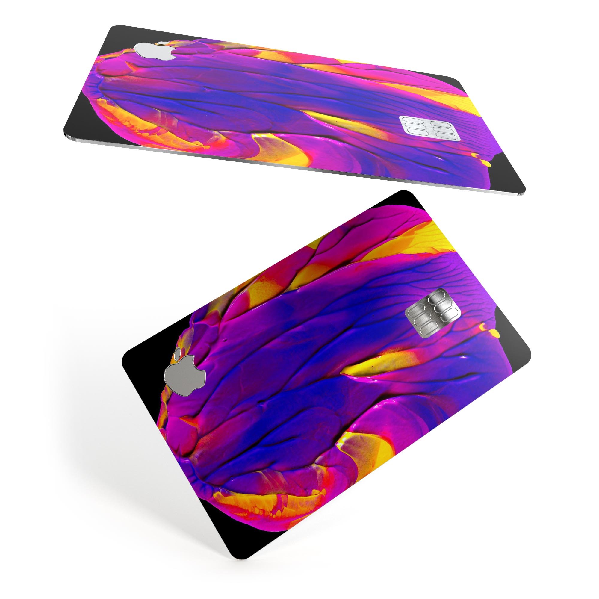 Liquid Abstract Paint V9 skin for Apple Card, showcasing premium vinyl design with bubble-free installation and glossy finish.