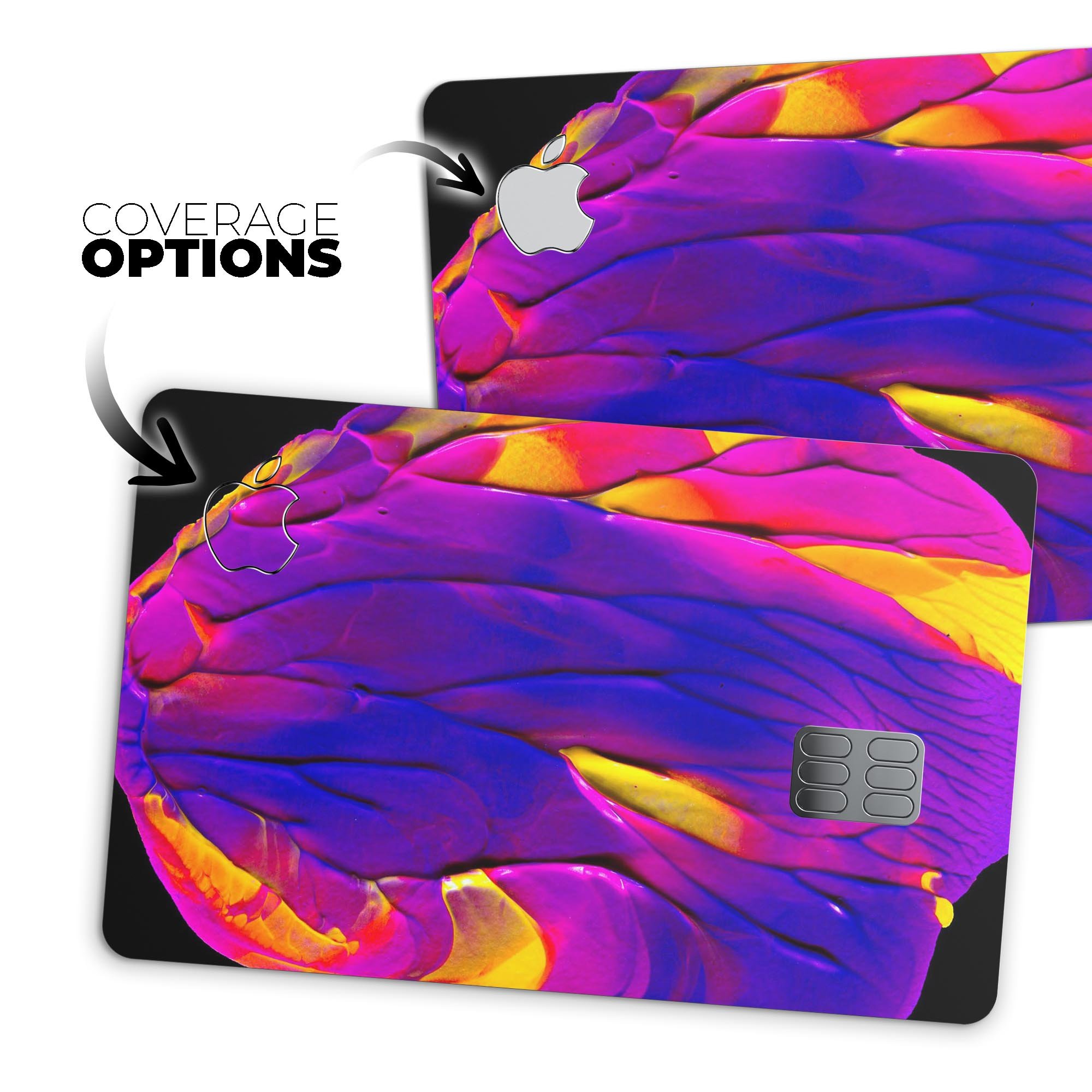 Liquid Abstract Paint V9 skin for Apple Card, showcasing premium vinyl design with bubble-free installation and glossy finish.
