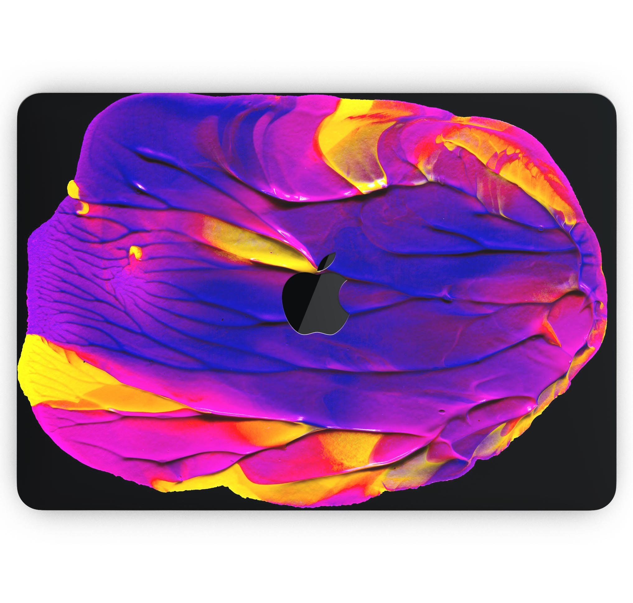 Liquid Abstract Paint V9 skin decal wrap kit for MacBook, showcasing vibrant colors and a sleek design.
