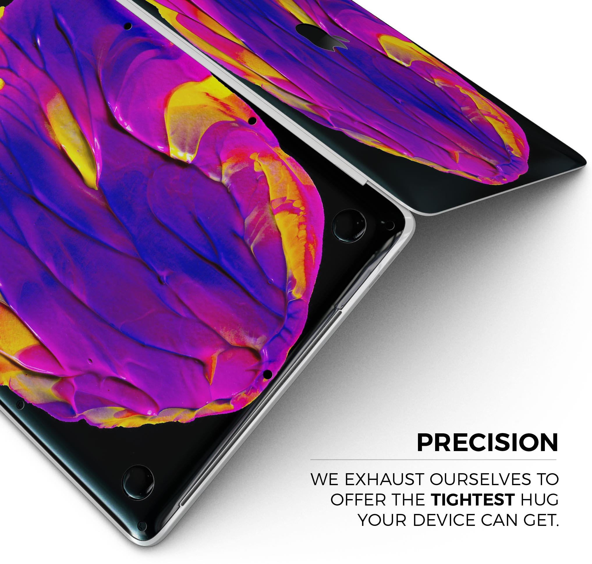 Liquid Abstract Paint V9 skin decal wrap kit for MacBook, showcasing vibrant colors and a sleek design.