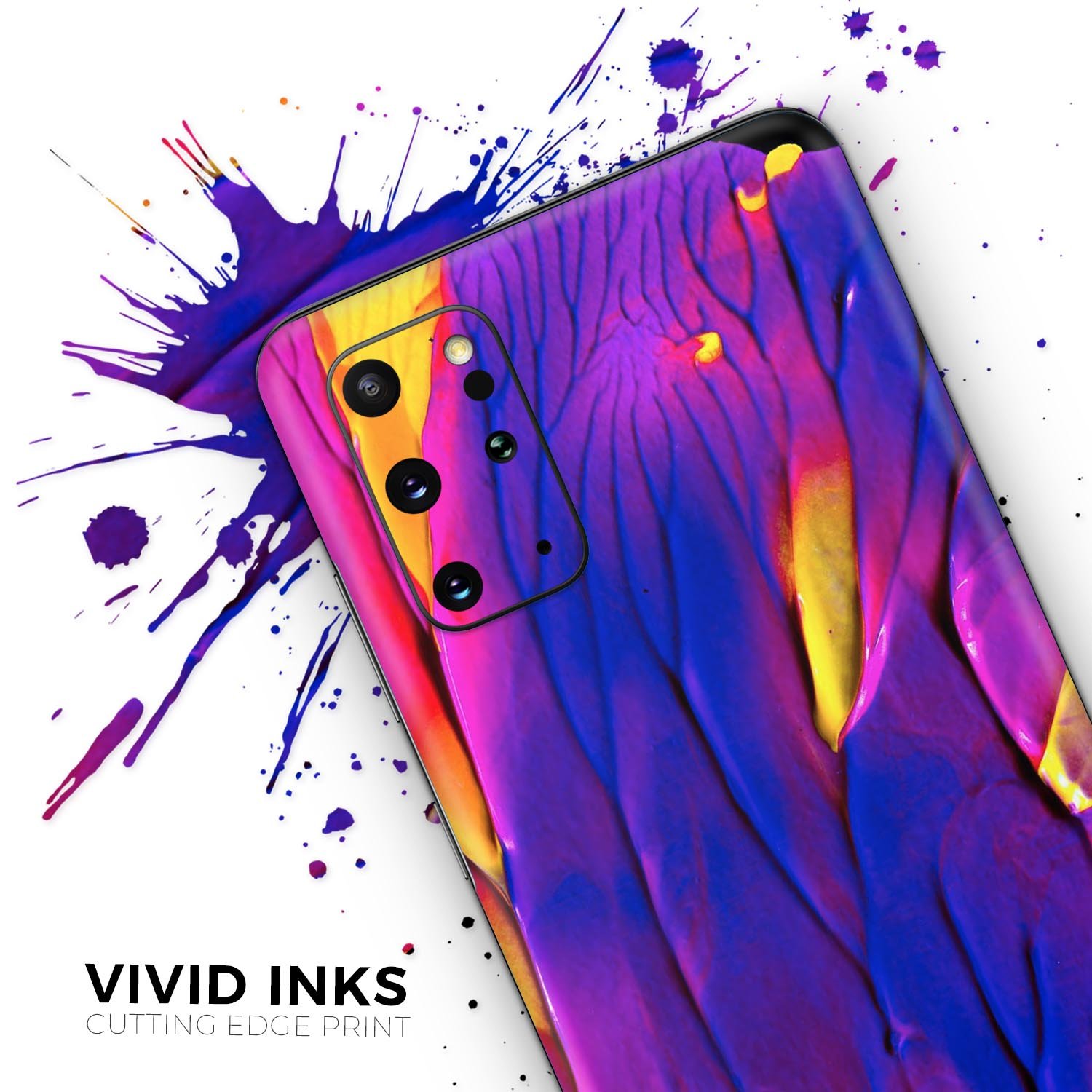 Liquid Abstract Paint V9 skin for Samsung Galaxy S-Series, showcasing vibrant colors and a sleek design.