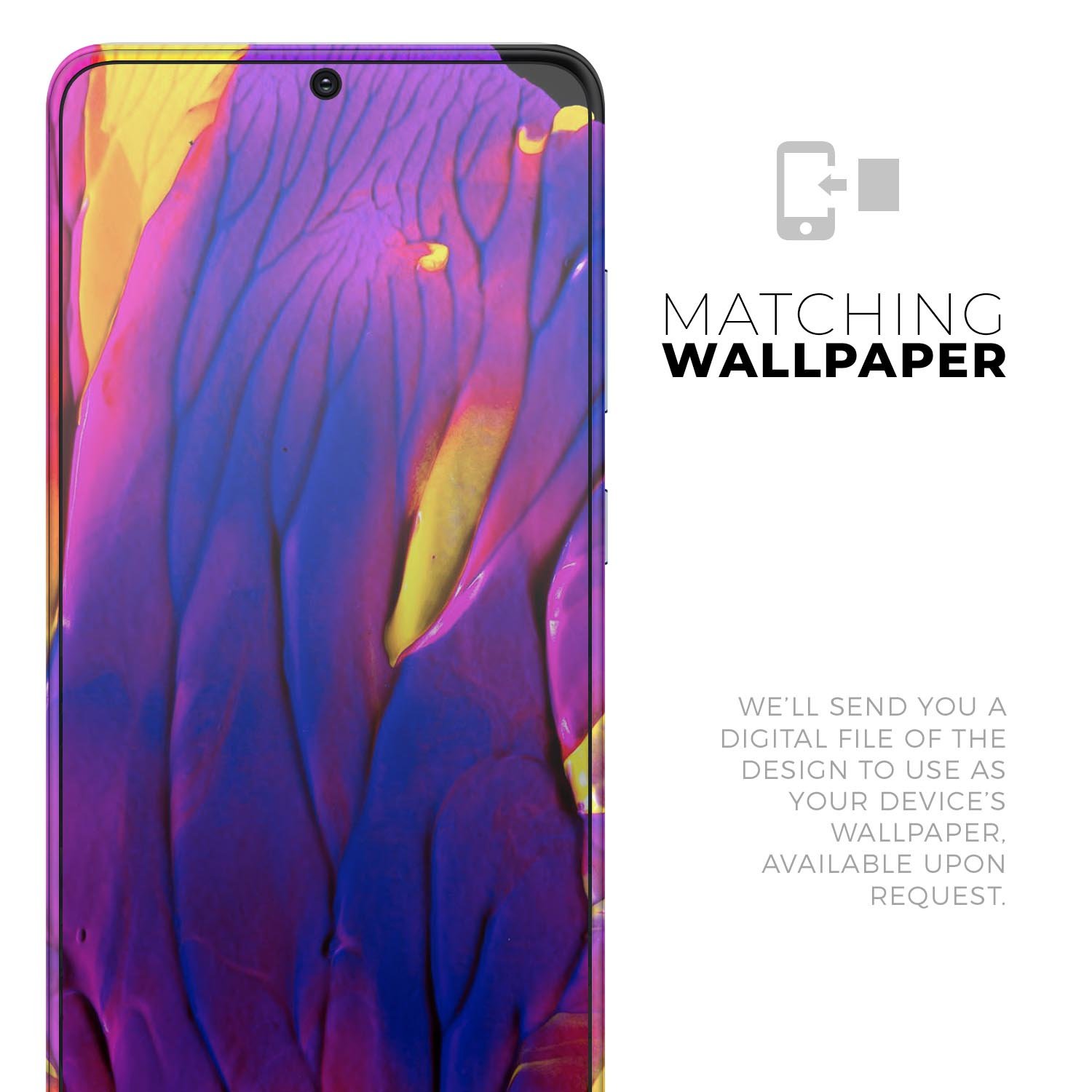 Liquid Abstract Paint V9 skin for Samsung Galaxy S-Series, showcasing vibrant colors and a sleek design.