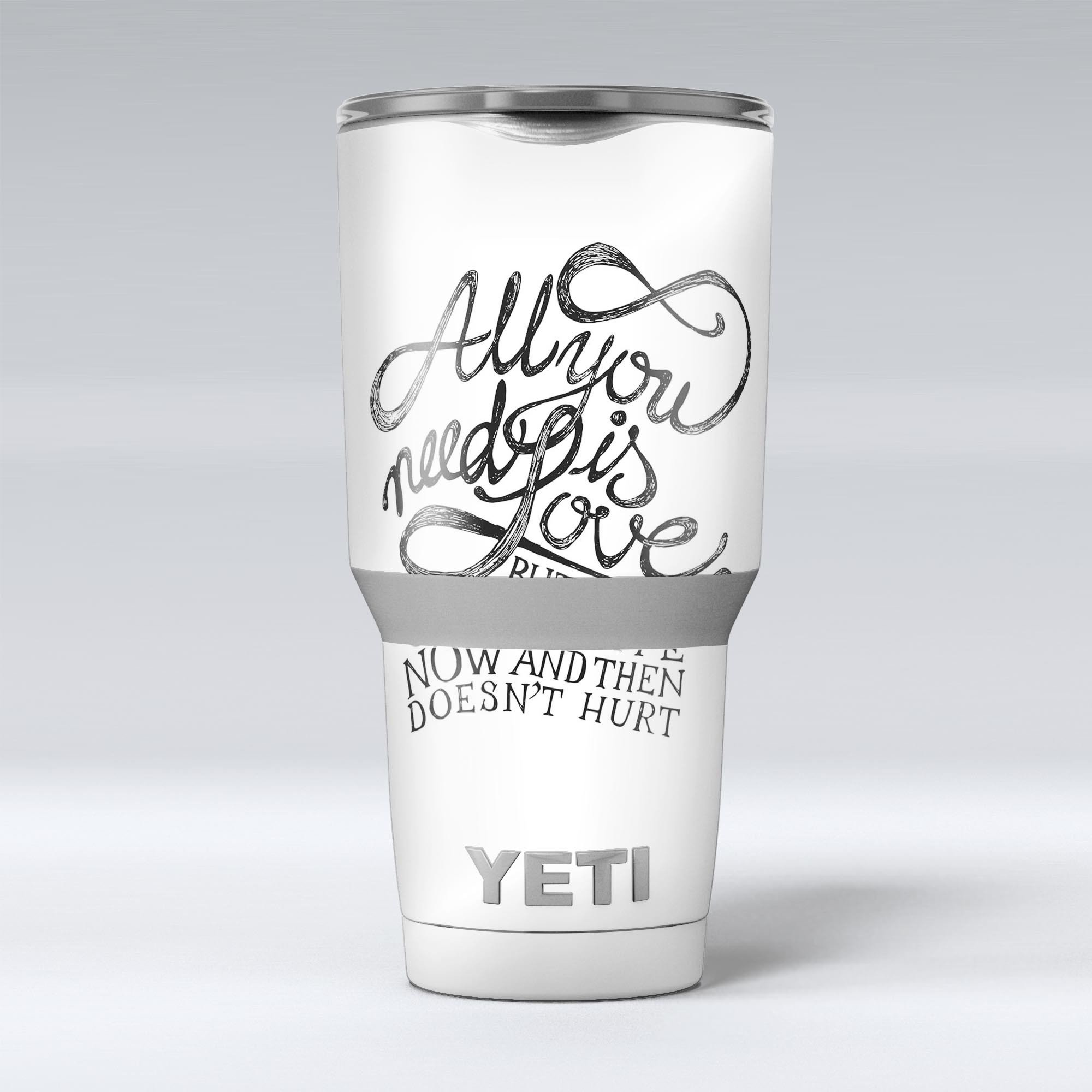 Love and Chocolate Skin Decal Vinyl Wrap Kit for Yeti Coolers, showcasing a stylish design and premium quality.