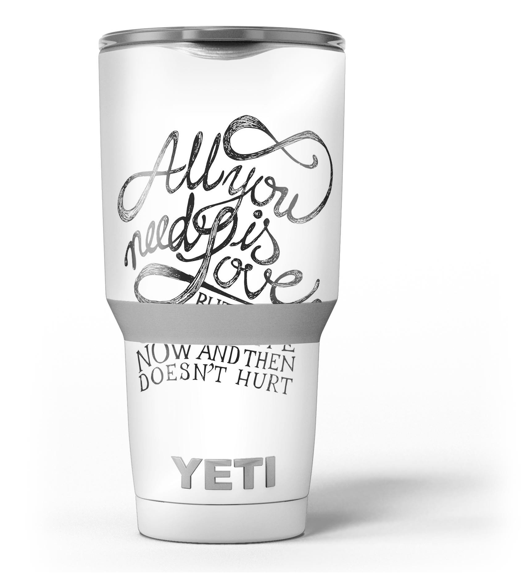Love and Chocolate Skin Decal Vinyl Wrap Kit for Yeti Coolers, showcasing a stylish design and premium quality.