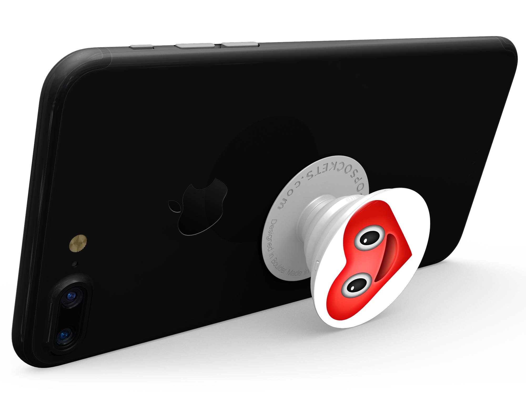 Love Eyes Emoticon Emoji Skin Kit for PopSockets, featuring a vibrant emoticon design on premium vinyl.