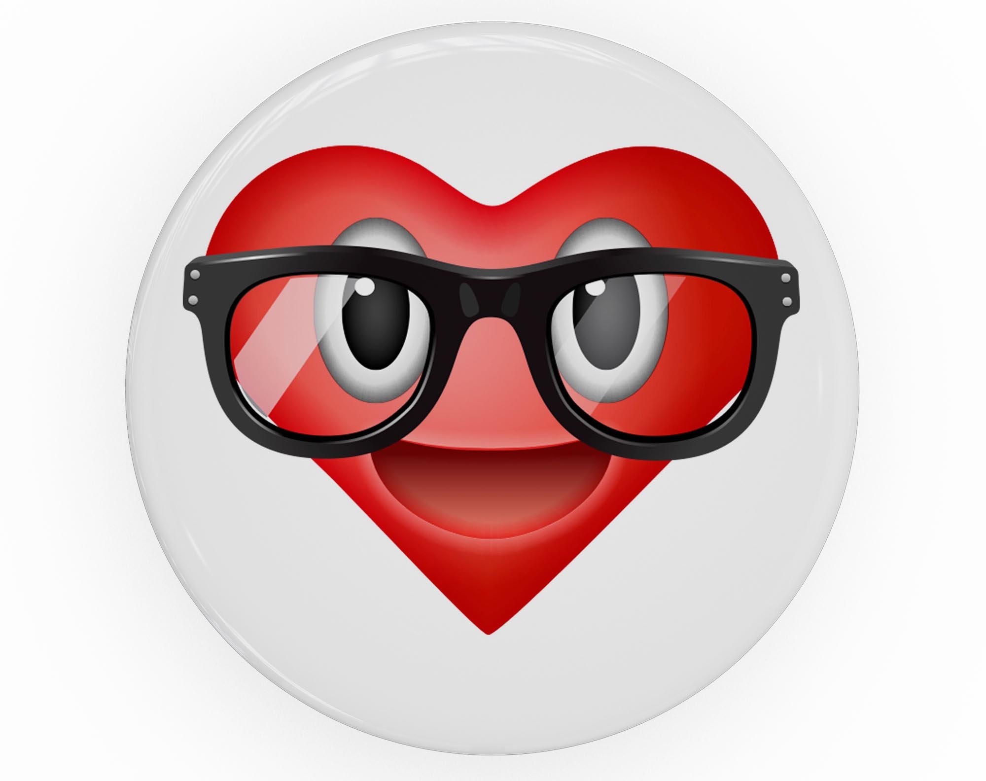 Love Glasses V2 Emoticon Emoji skin kit for PopSockets, featuring vibrant colors and a playful design.