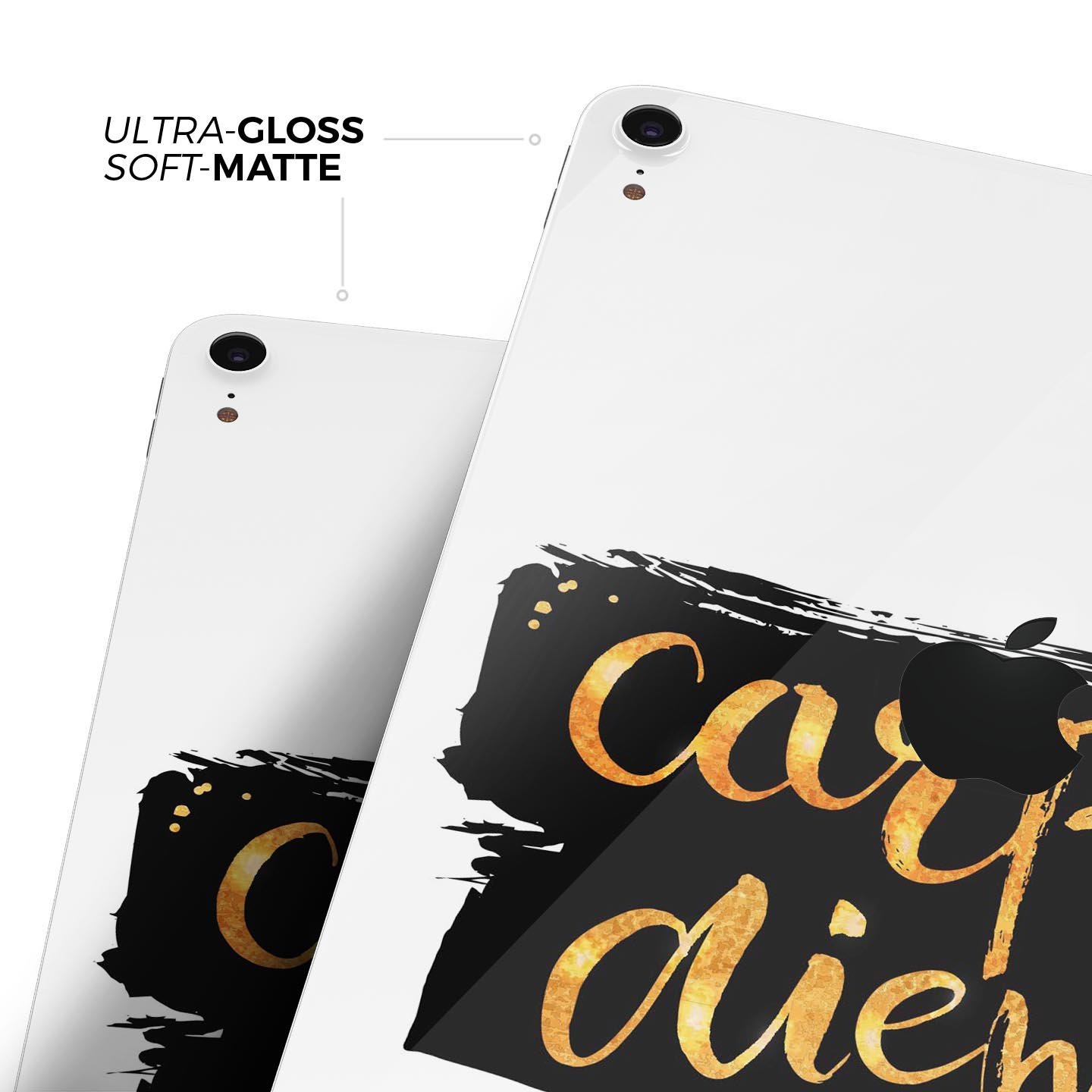 Lux Carpe Diem Full Body Skin Decal for Apple iPad Pro 12.9", showcasing its vibrant design and premium 3M material.