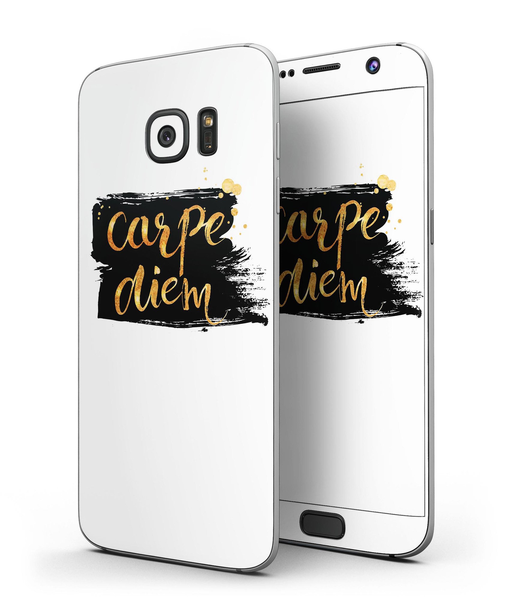 Lux Carpe Diem Full Body Skin-Kit for Samsung Galaxy S7 and S7 Edge, showcasing premium vinyl material and stylish design options.