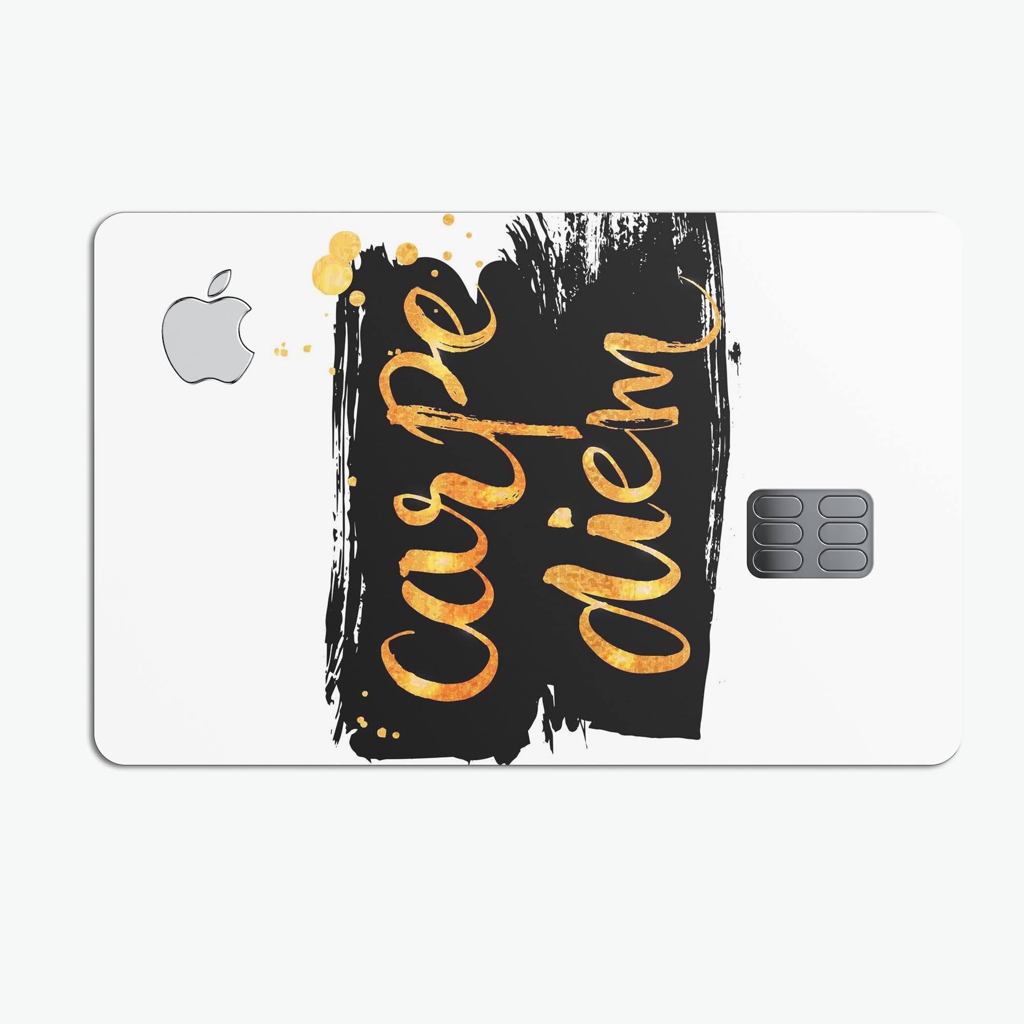 Lux Carpe Diem Premium Protective Decal Skin-Kit for Apple Card, showcasing its sleek design and high-quality finish.