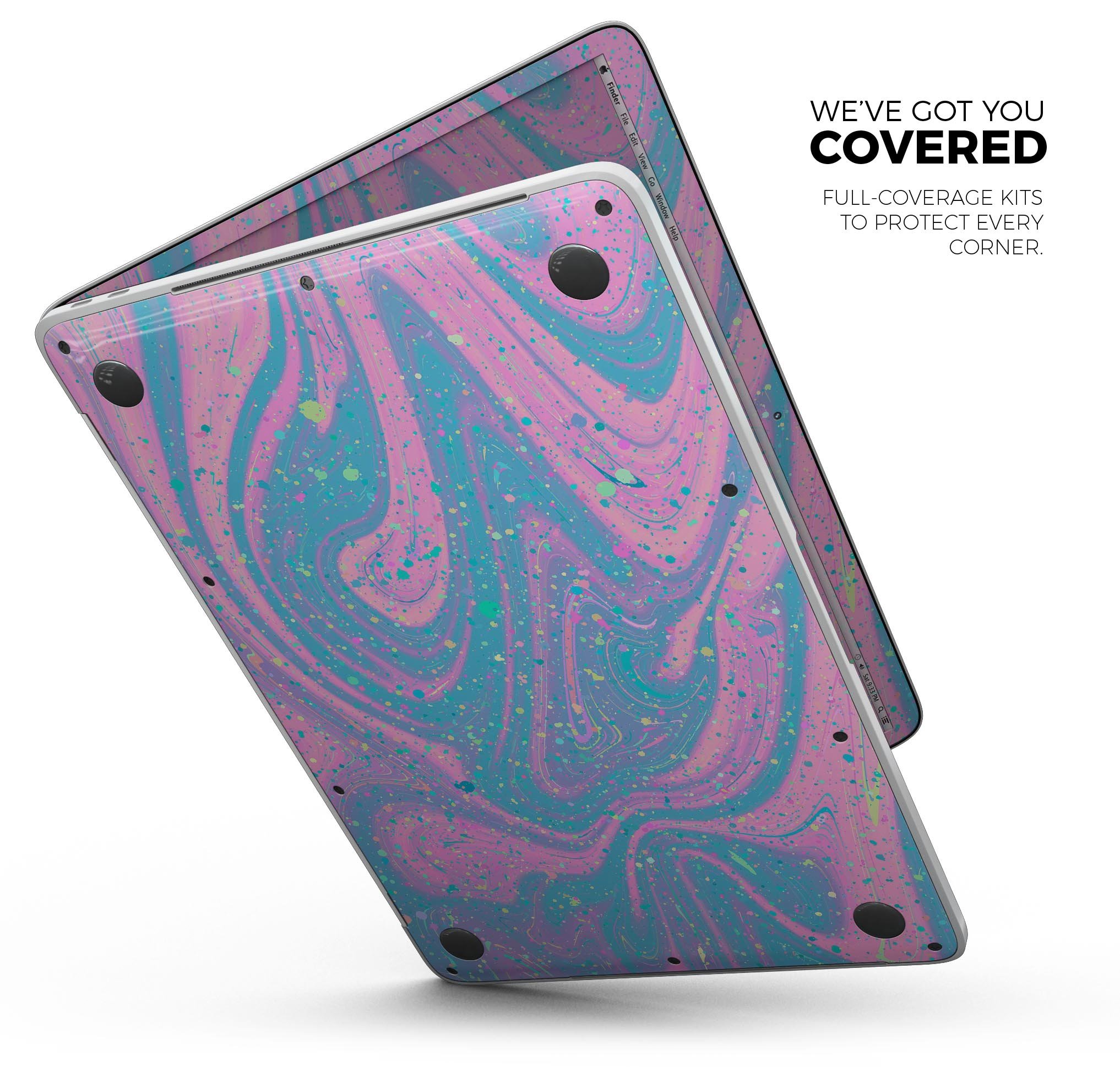 Magical Marble Skin Decal Wrap Kit for Apple MacBook, showcasing a stylish design and premium vinyl material.