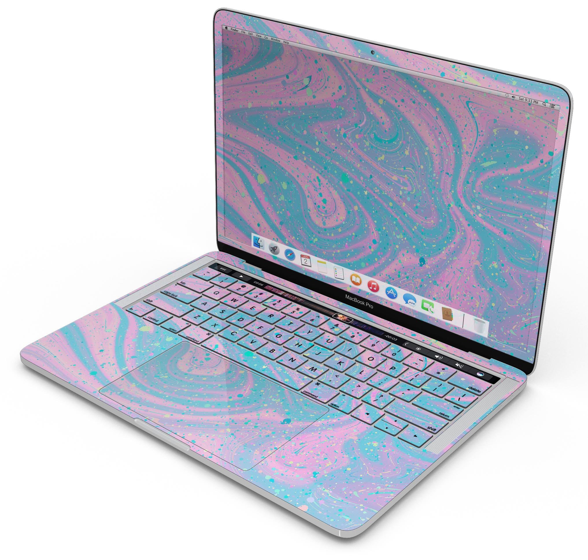 Magical Marble Skin Decal Wrap Kit for Apple MacBook, showcasing a stylish design and premium vinyl material.