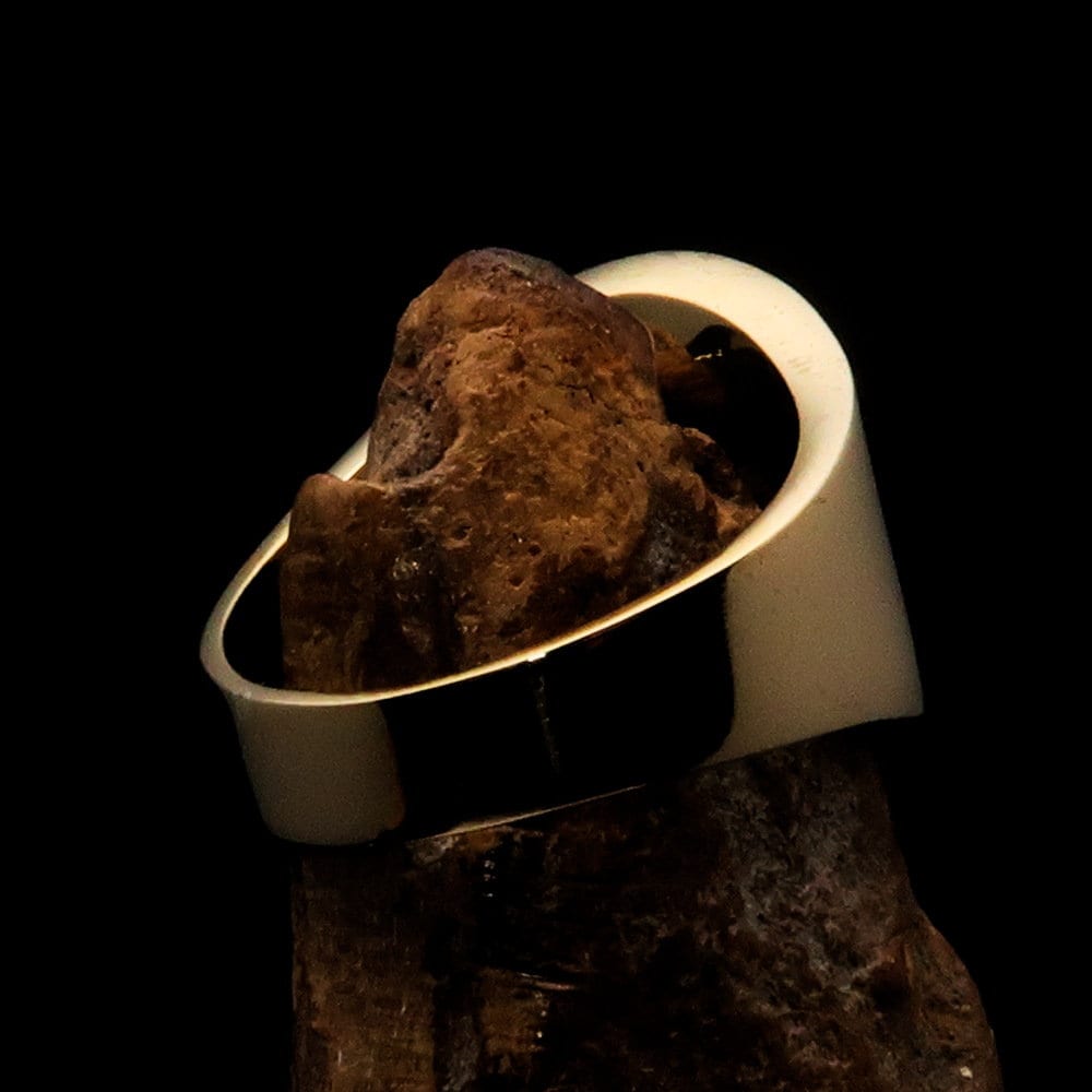 A stylish Malaysian Flag Ring featuring the vibrant flag design on a polished brass band, perfect for sports events and patriotic occasions.