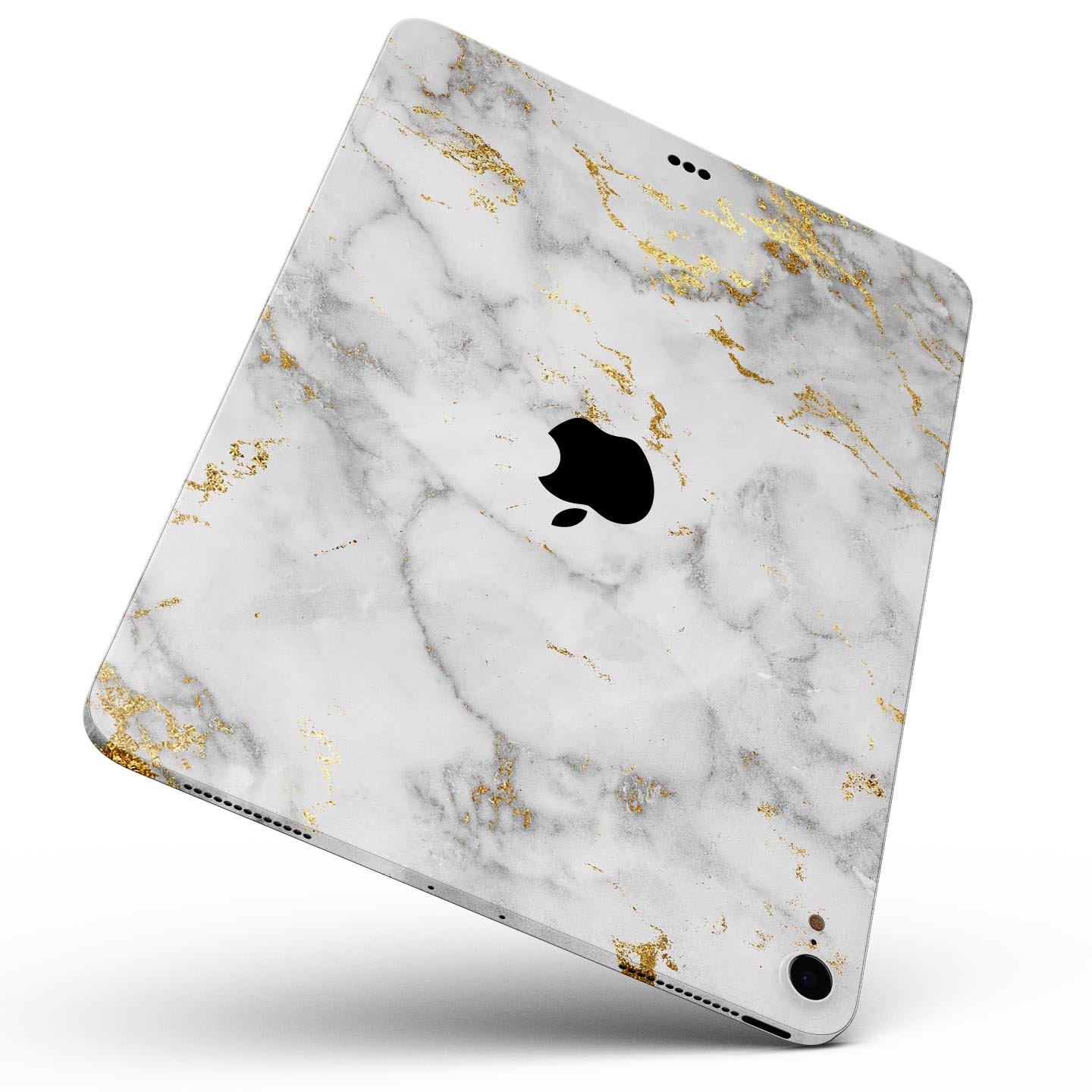 Marble and Digital Gold Foil V3 skin decal for Apple devices, showcasing a stylish design with premium 3M materials.