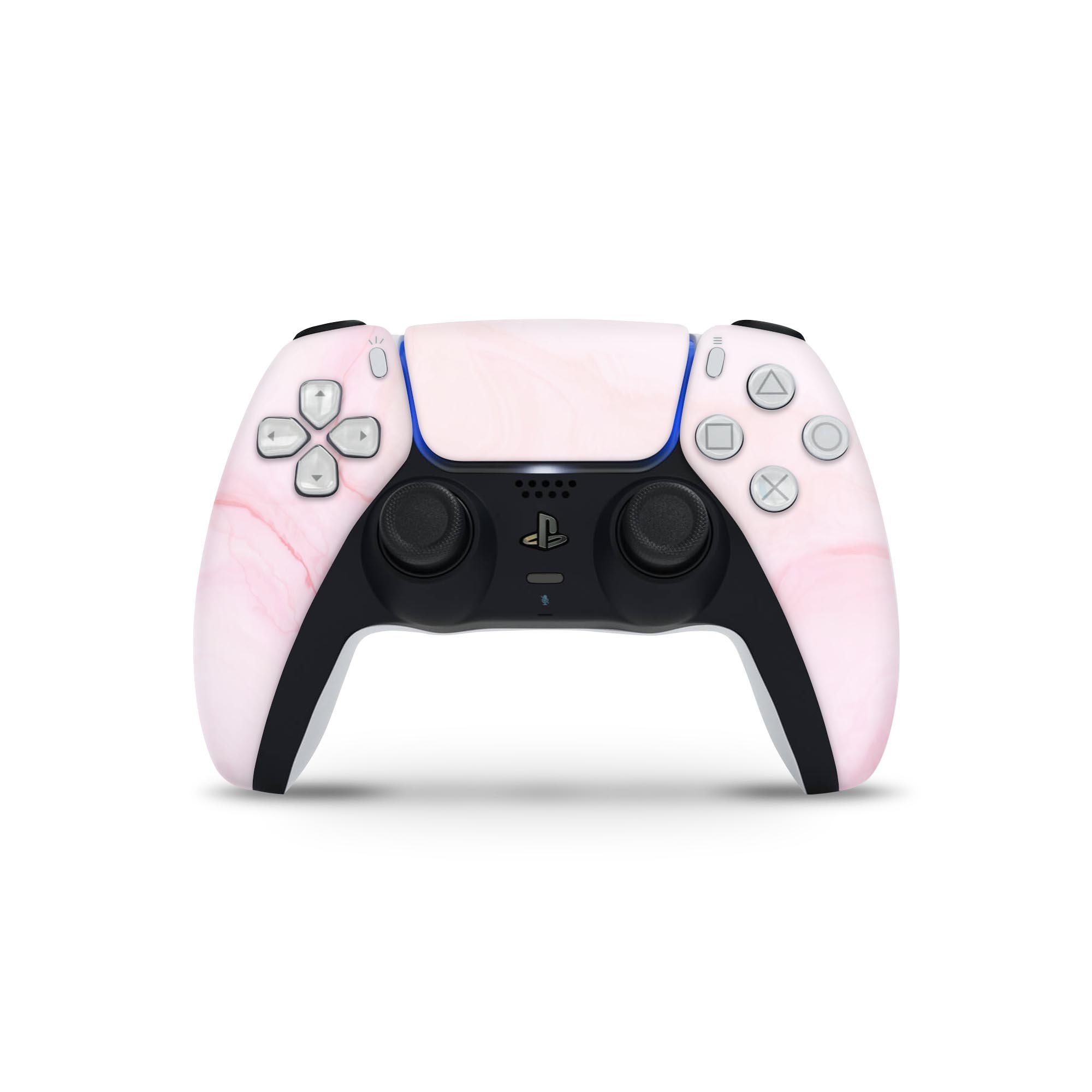 Marble Surface V1 Pink skin decal wrap kit for Sony Playstation 5, showcasing a stylish pink marble design that fits snugly on the console.