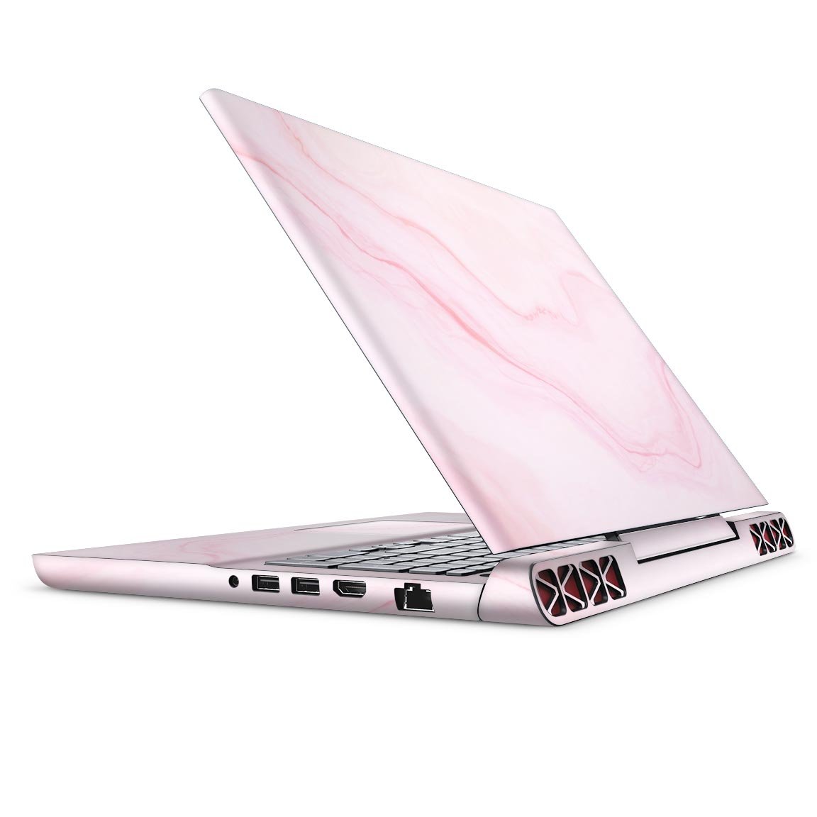 Marble Surface V1 Pink skin decal wrap kit for Dell Inspiron 15 7000, showcasing a stylish marble design and premium finish.