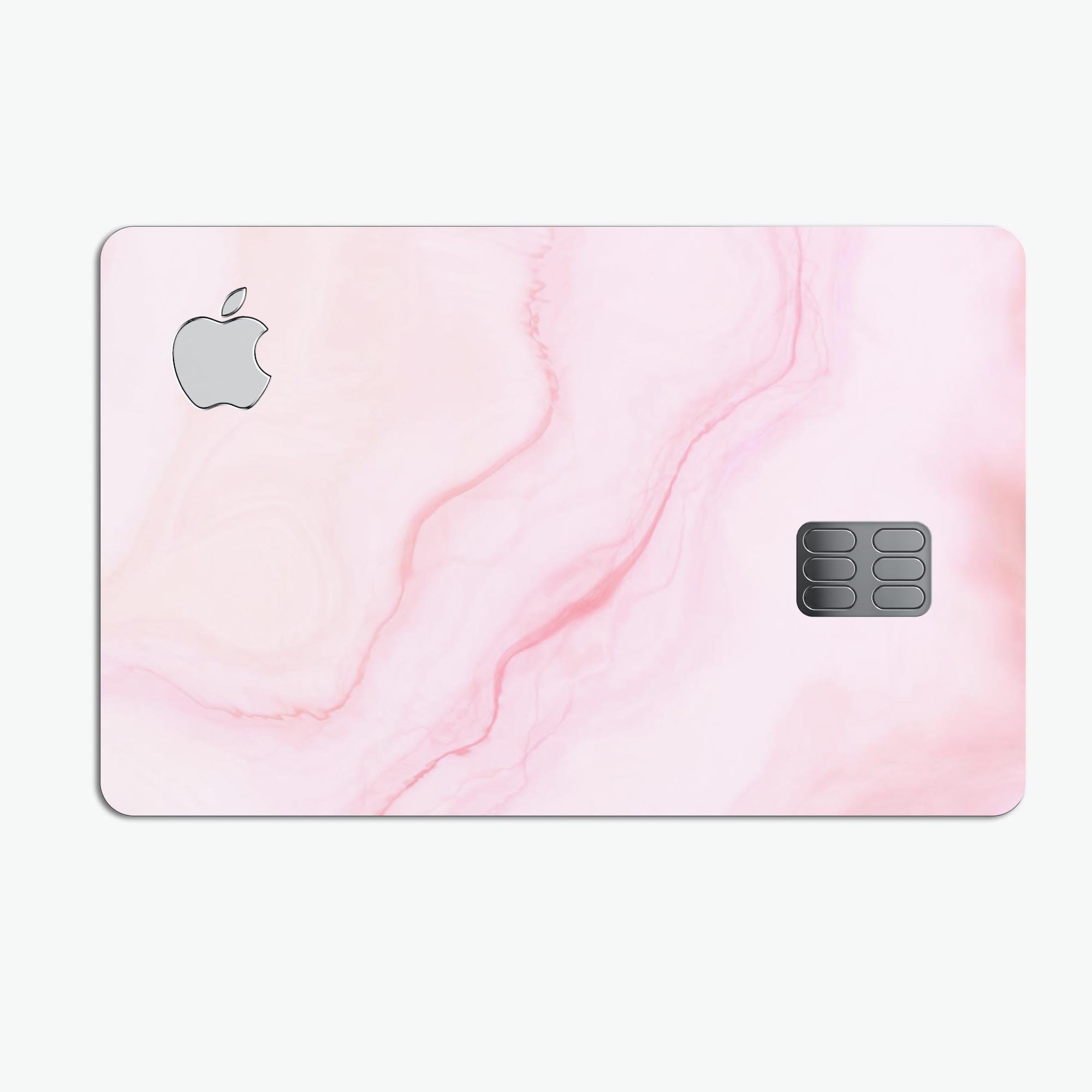 Marble Surface V1 Pink decal skin for Apple Card, showcasing a stylish marble design with a premium finish.