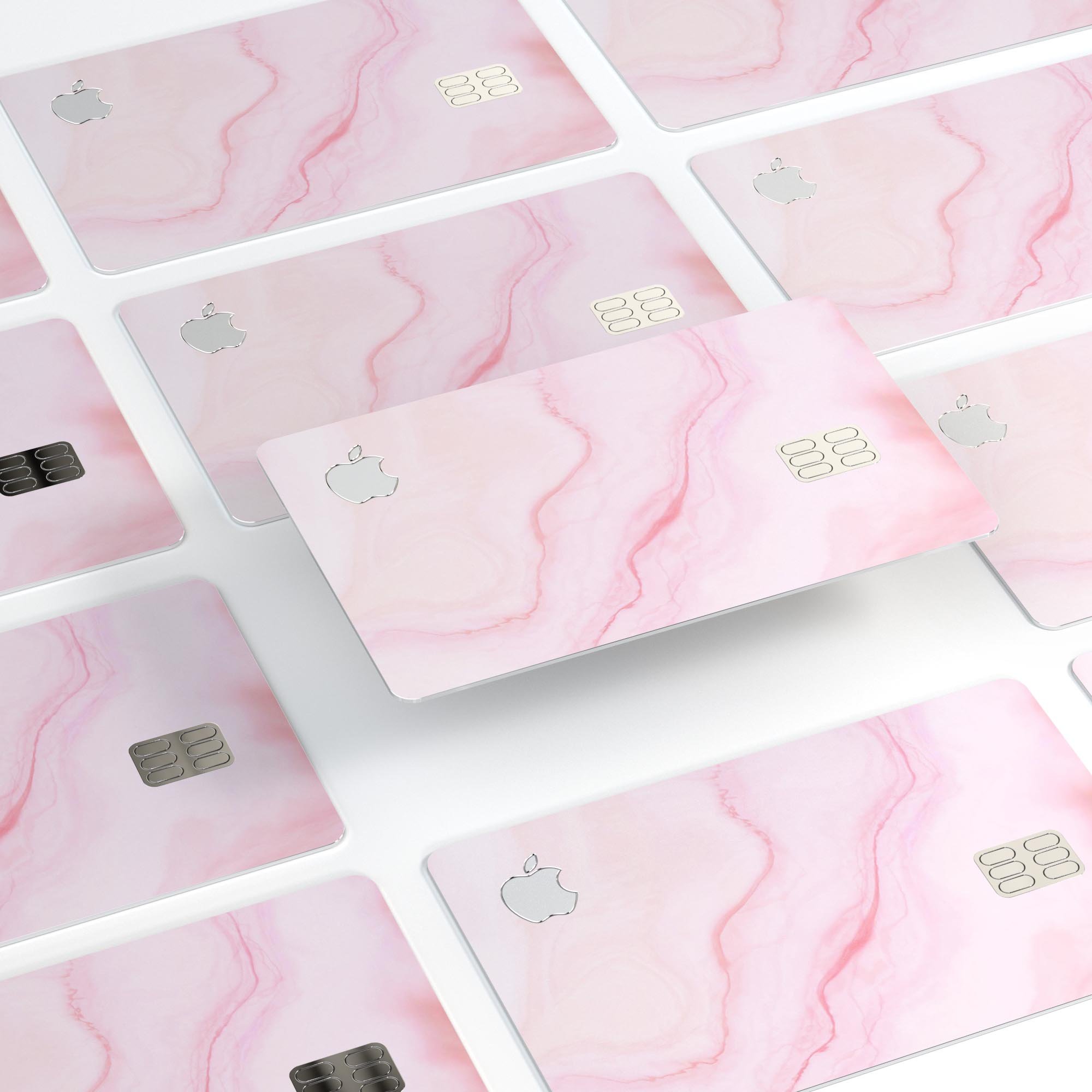 Marble Surface V1 Pink decal skin for Apple Card, showcasing a stylish marble design with a premium finish.
