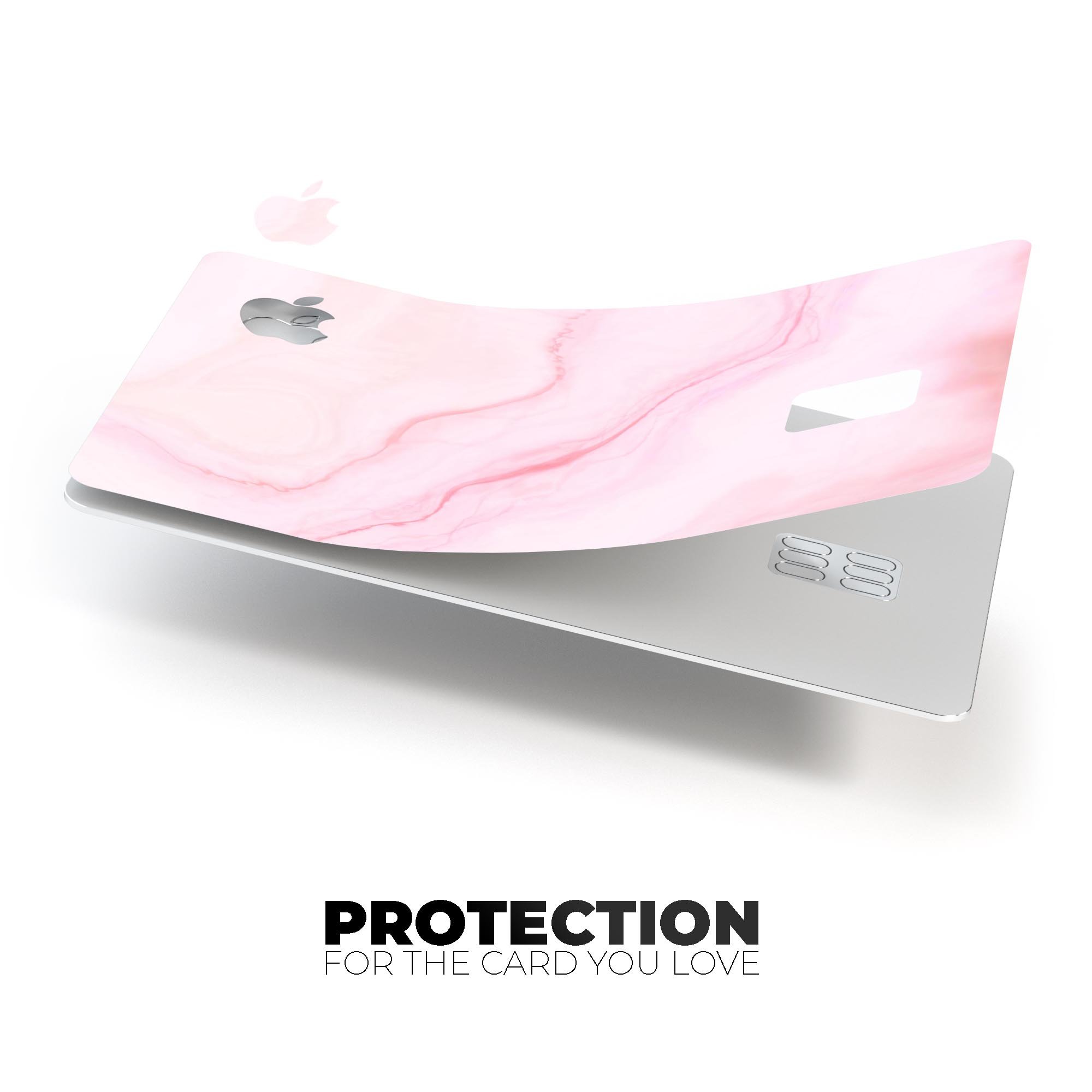 Marble Surface V1 Pink decal skin for Apple Card, showcasing a stylish marble design with a premium finish.