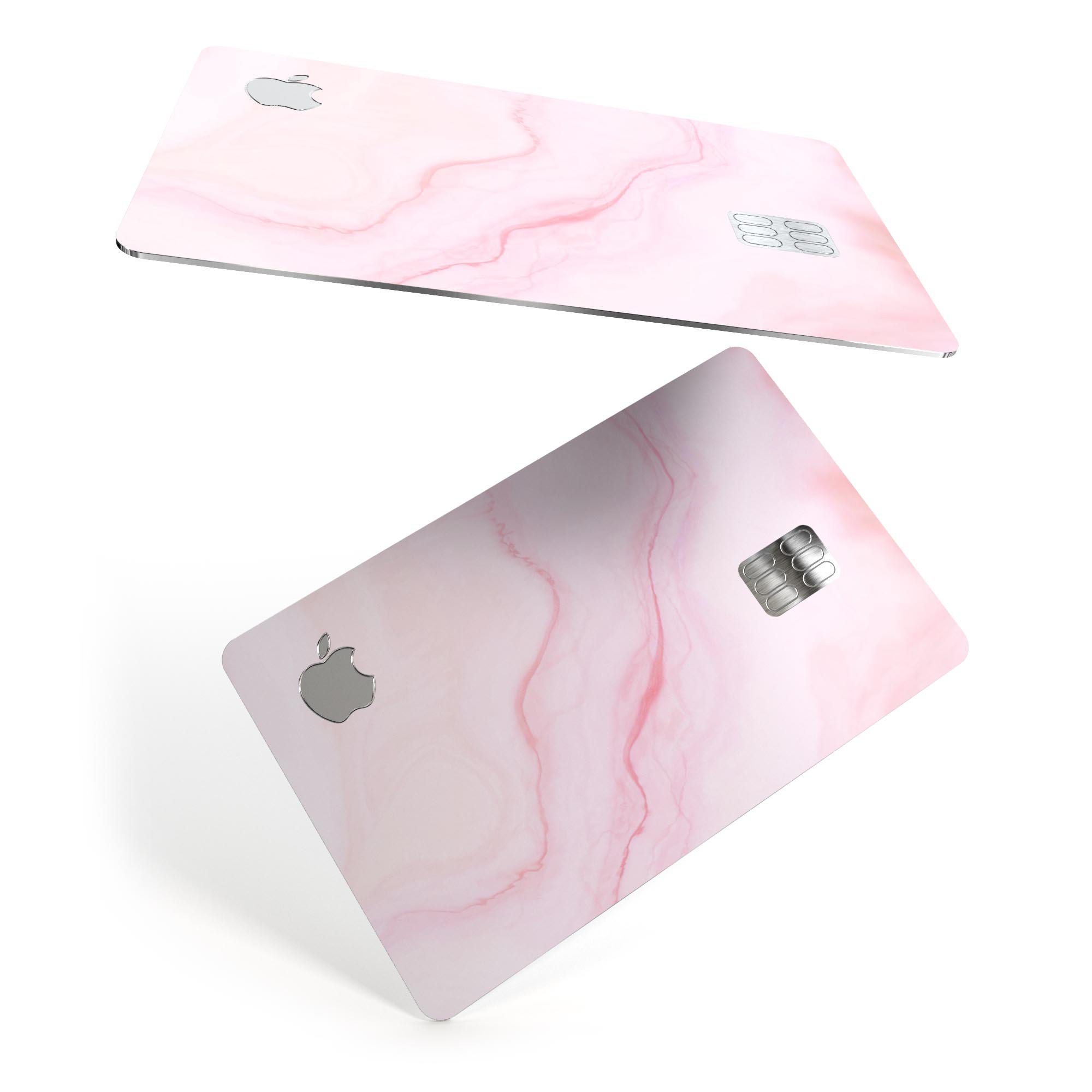 Marble Surface V1 Pink decal skin for Apple Card, showcasing a stylish marble design with a premium finish.