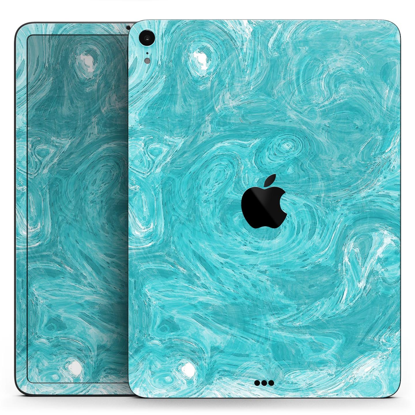 Marble Surface V1 Teal skin decal for Apple iPad Pro, showcasing its elegant design and premium finish.