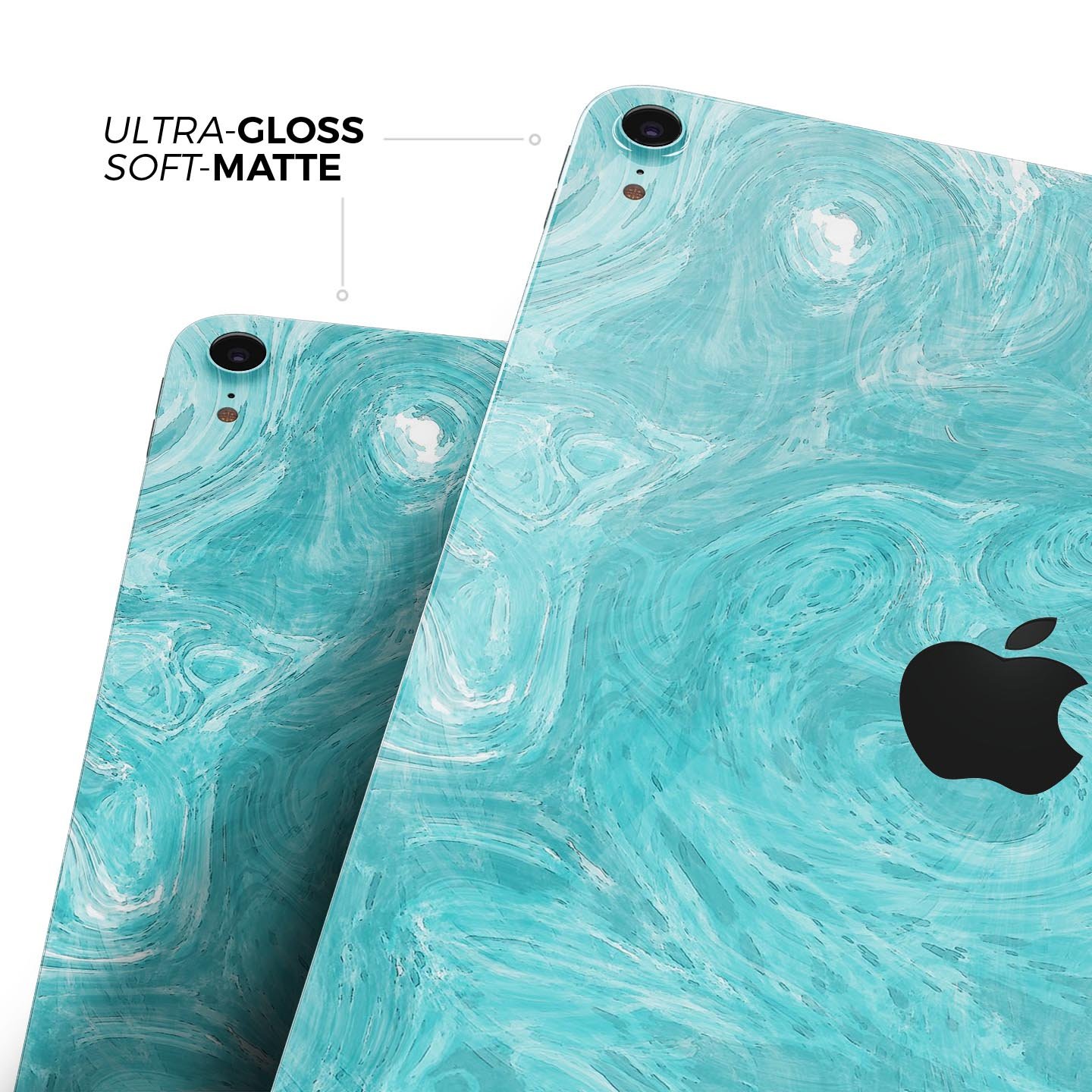 Marble Surface V1 Teal skin decal for Apple iPad Pro, showcasing its elegant design and premium finish.