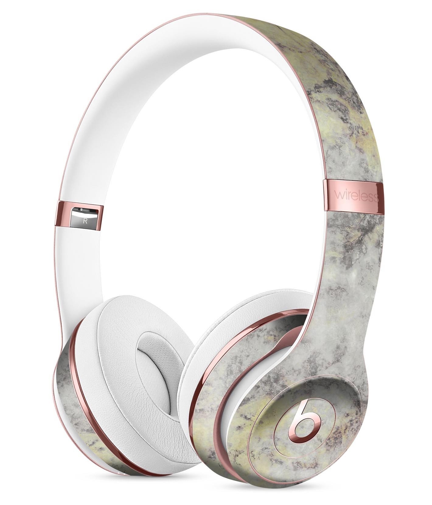 Marble Surface V2 Full-Body Skin Kit for Beats by Dre Solo 3, showcasing a stylish marble design that fits perfectly on the headphones.