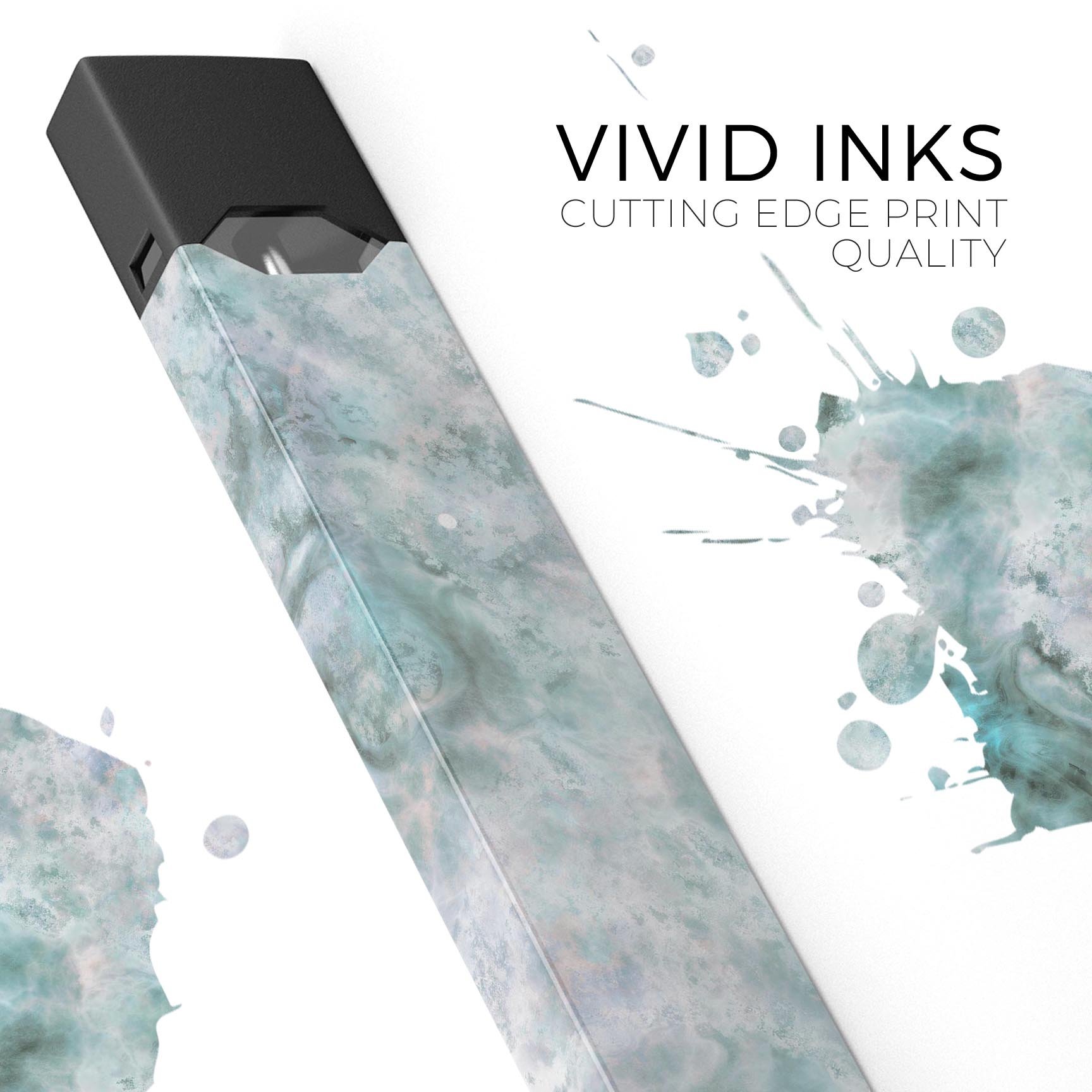 Marble Surface V2 Teal decal skin wrap for JUUL device, showcasing a vibrant teal marble design.