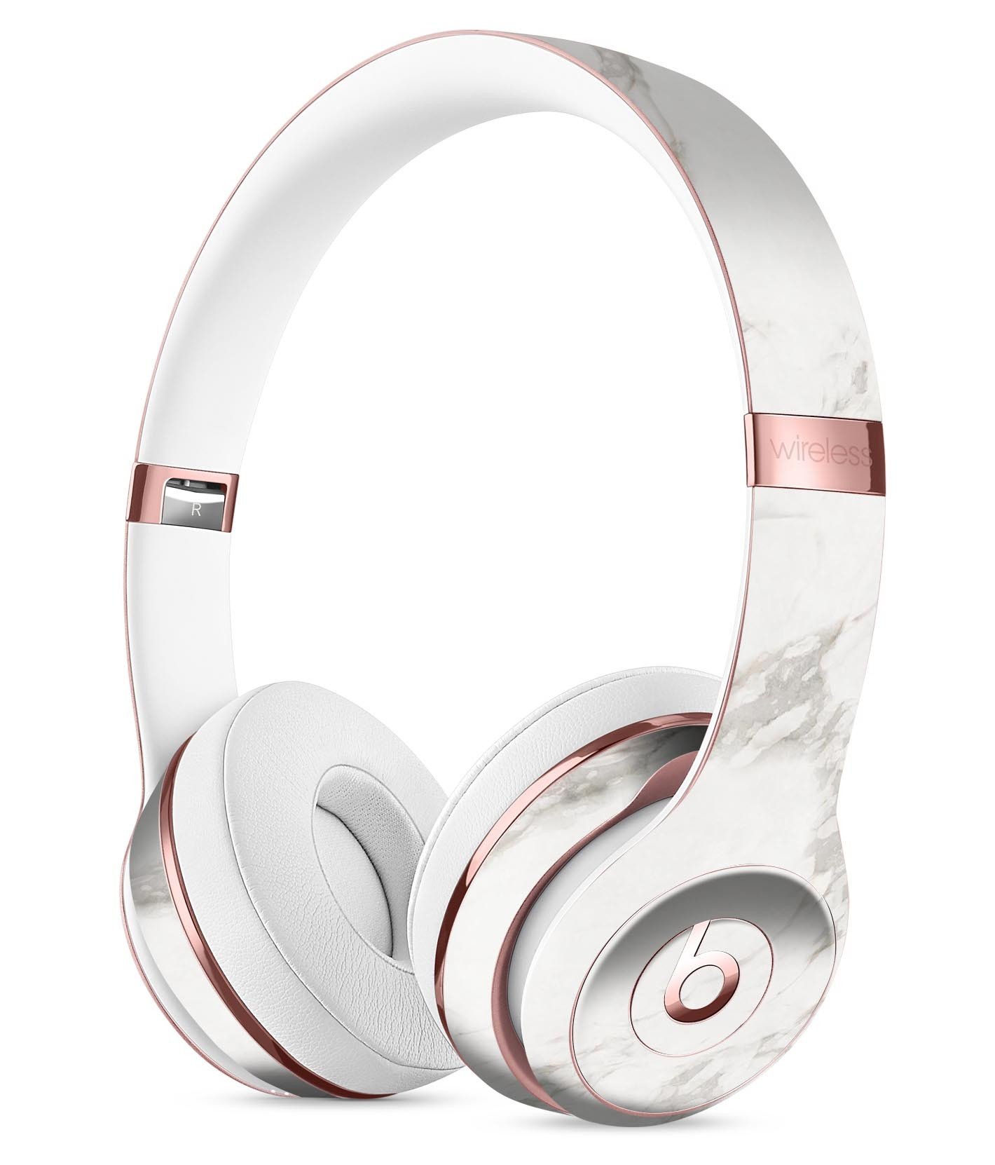 Marble Surface V3 Full-Body Skin Kit for Beats by Dre Solo 3, showcasing a stylish marble design that fits perfectly on the headphones.