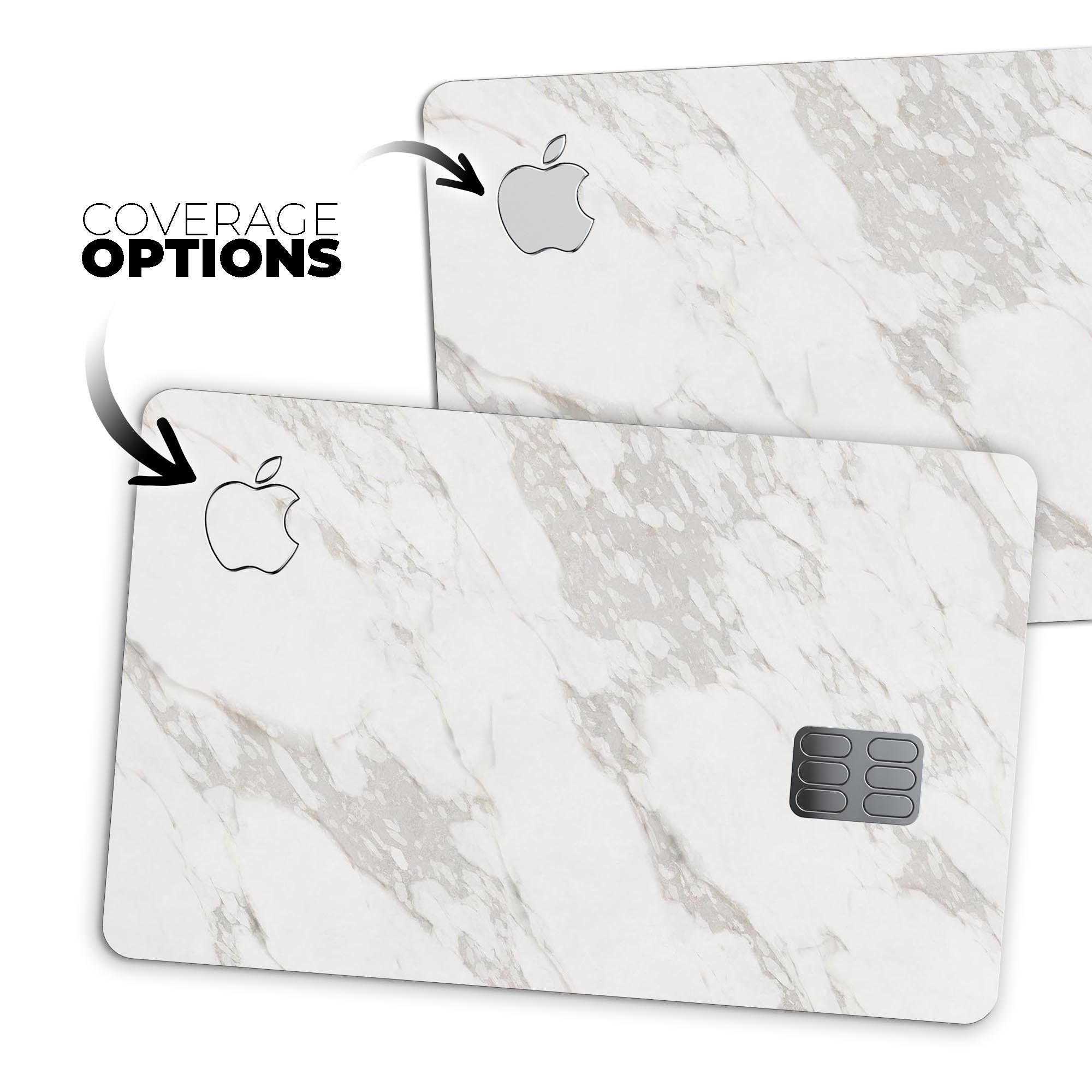 Marble Surface V3 decal skin kit for Apple Card, showcasing premium vinyl design and bubble-free installation.