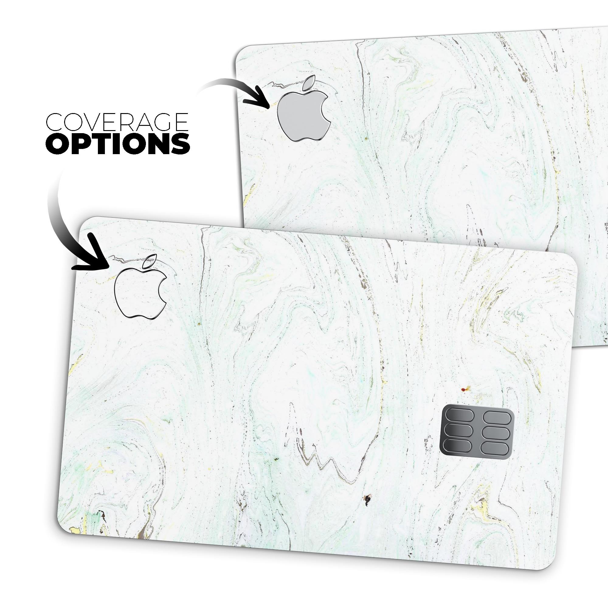 Marble Textures 22 decal skin for Apple Card, showcasing premium vinyl design with a glossy finish.