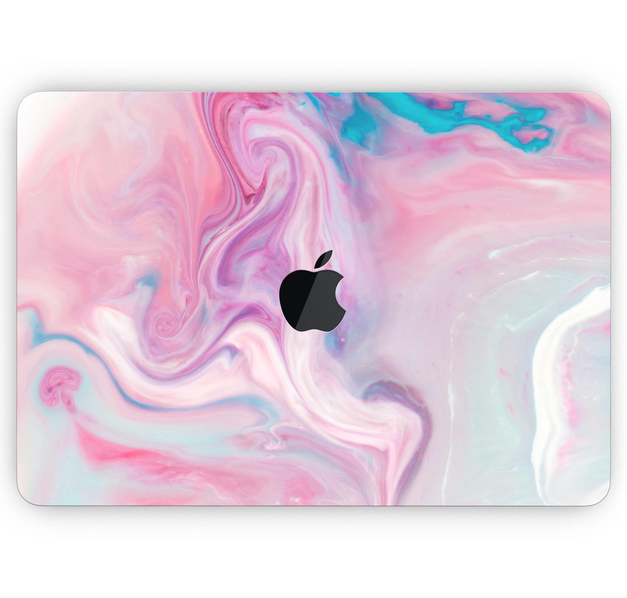 Marbleized Color Paradise V2 skin decal wrap kit for MacBook, showcasing vibrant colors and a sleek design.