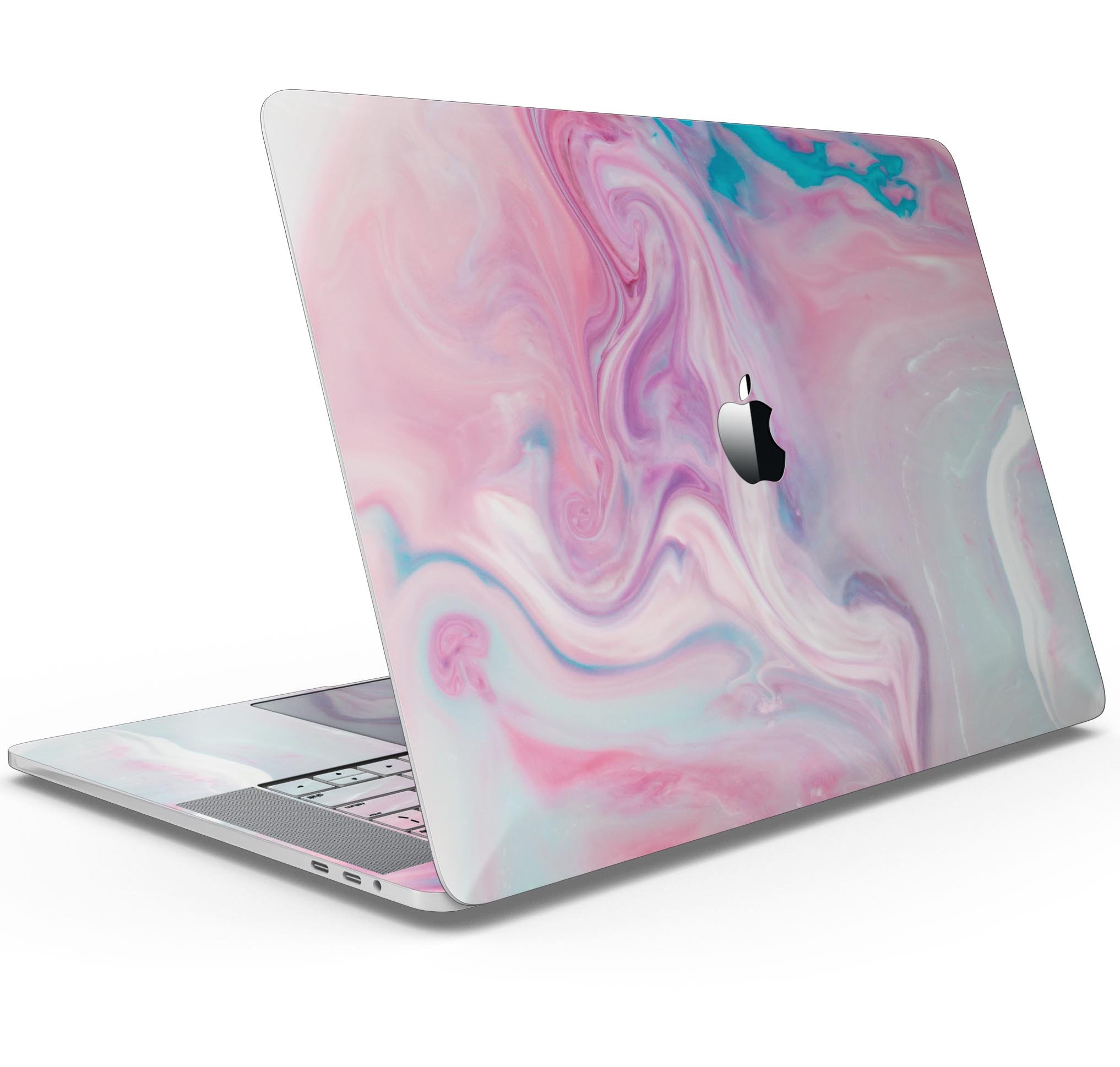 Marbleized Color Paradise V2 skin decal wrap kit for MacBook, showcasing vibrant colors and a sleek design.