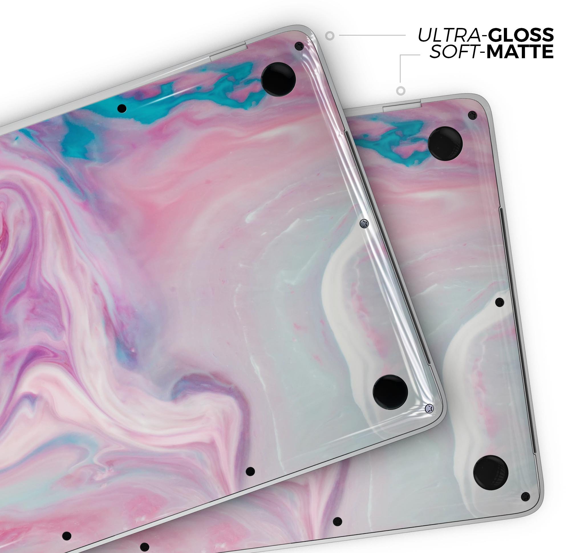 Marbleized Color Paradise V2 skin decal wrap kit for MacBook, showcasing vibrant colors and a sleek design.