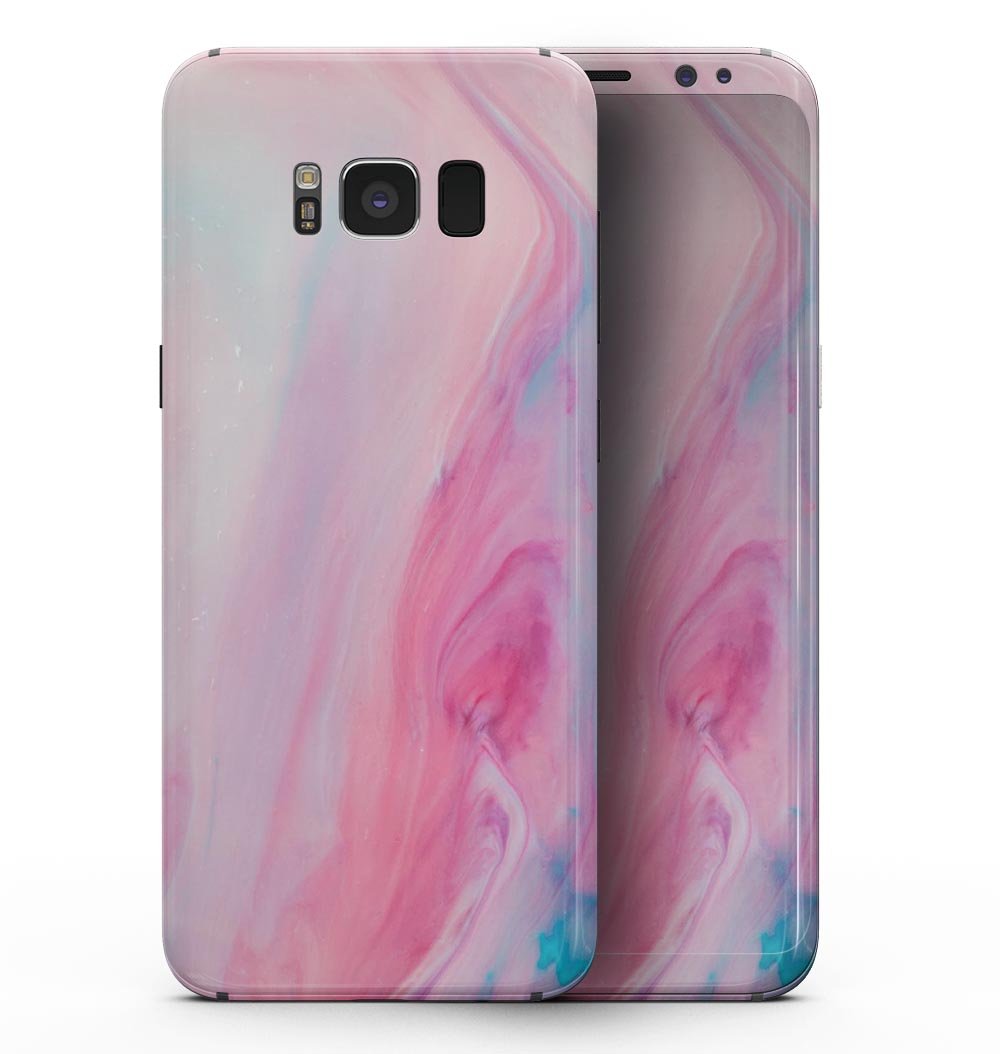 Marbleized Colored Paradise V3 skin for Samsung Galaxy S8, showcasing vibrant colors and a sleek design.