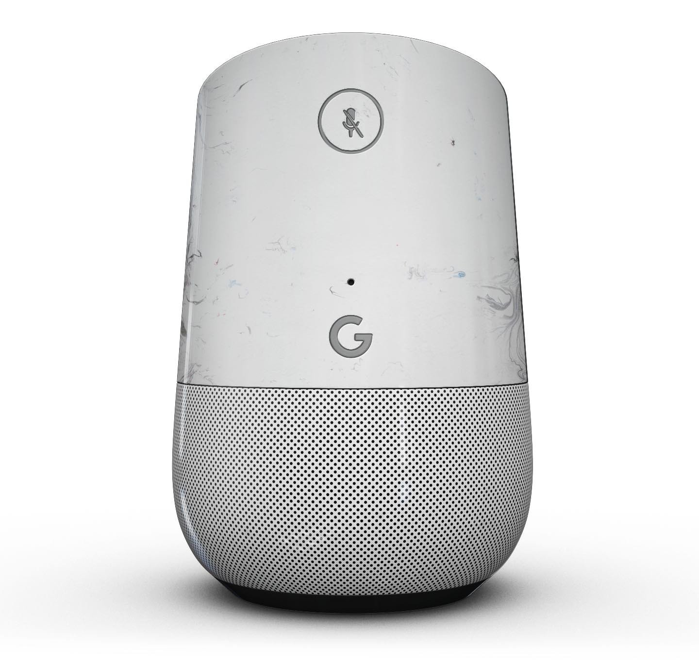 Marbleized Light Gray Full-Body Skin Kit for Google Home, showcasing a sleek design and perfect fit.