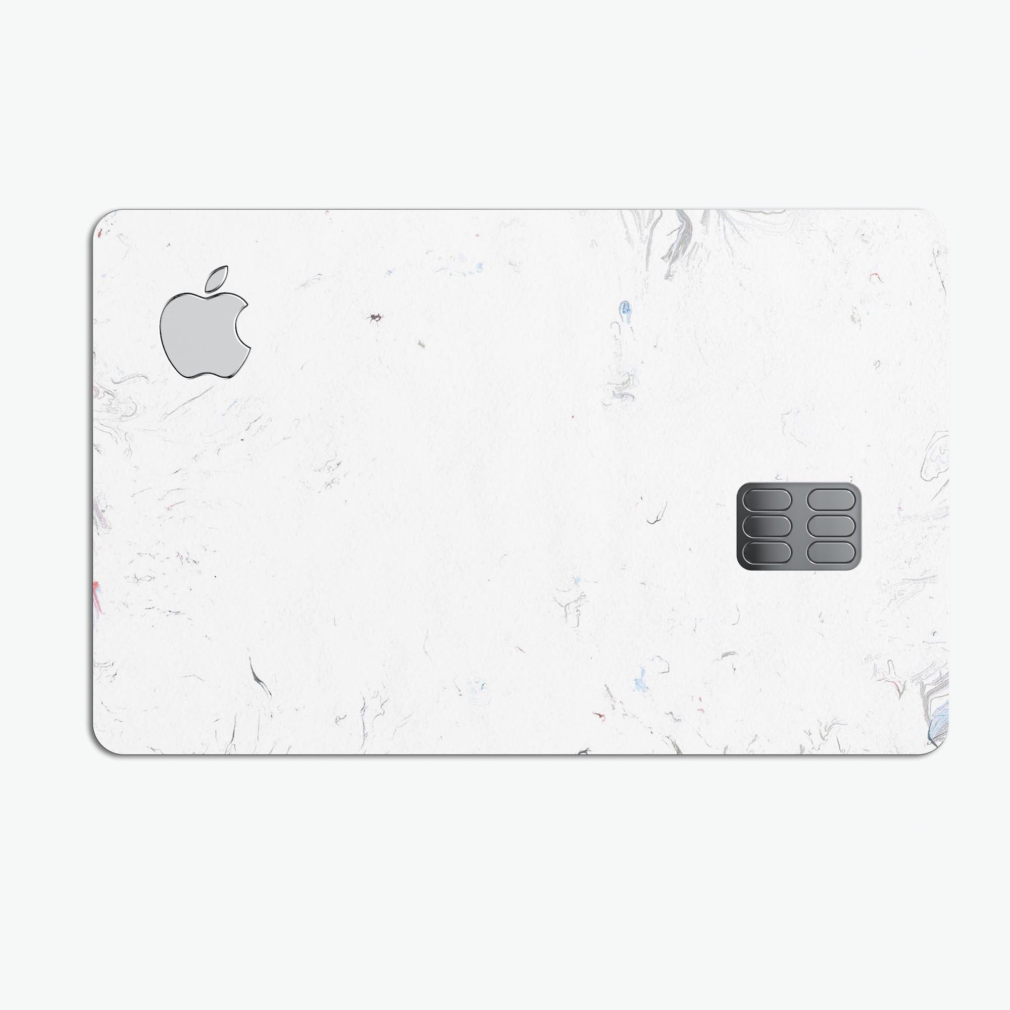 Marbleized Light Gray Premium Protective Decal Skin-Kit for Apple Card, showcasing its sleek design and high-quality finish.